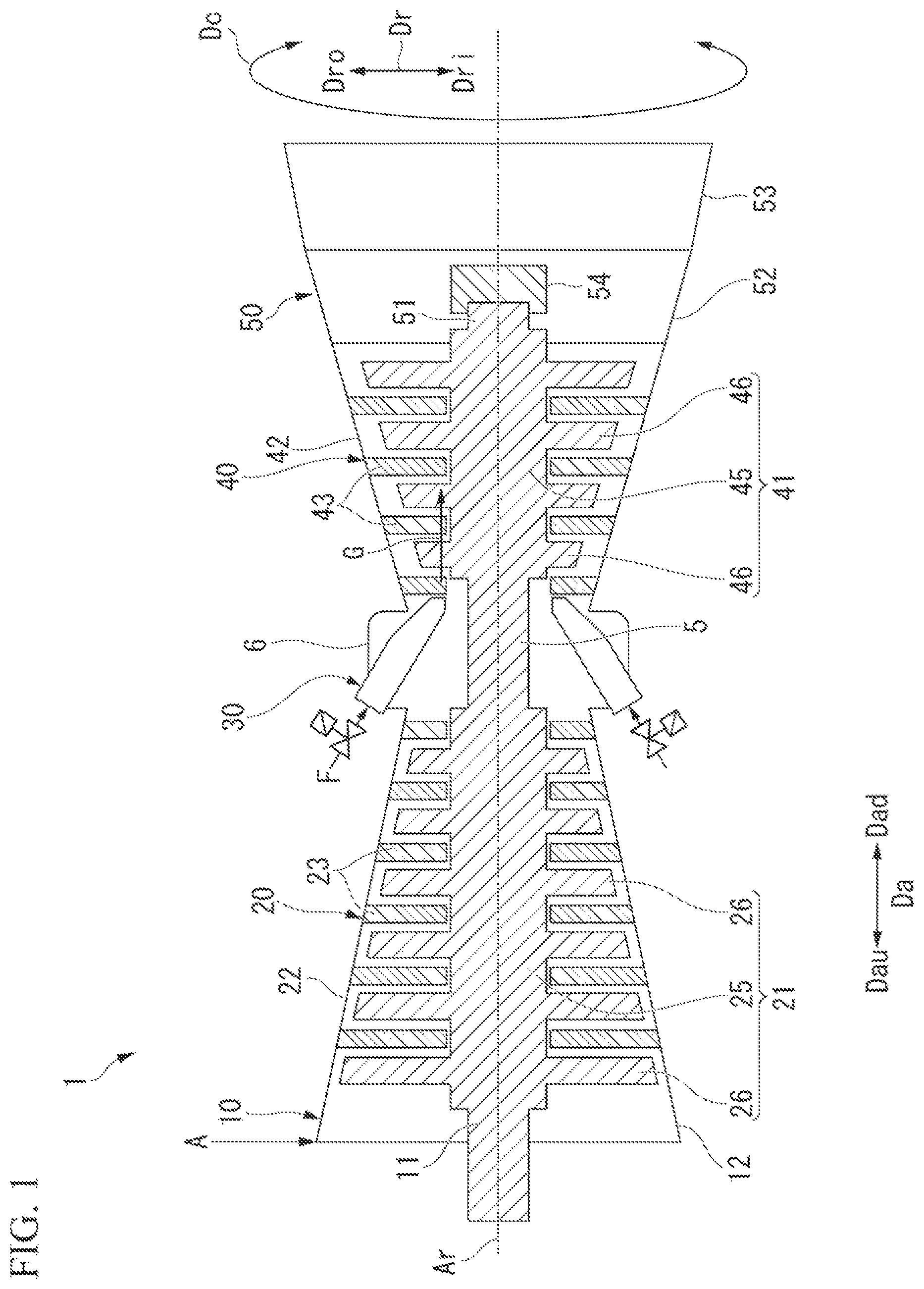 Patent US12378897 — Casing and axial flow rotating machine — Figure 1