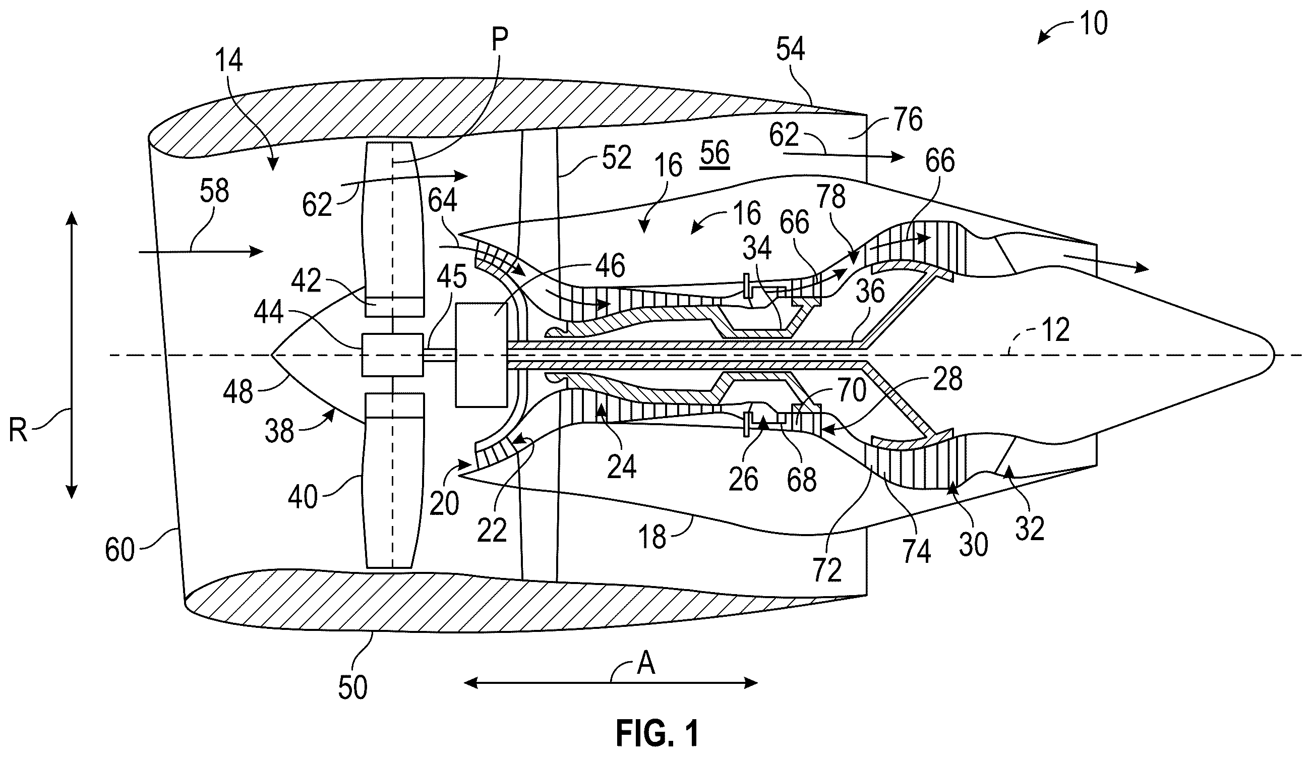Patent US12378898 — Windage cover that covers fasteners coupling a ring gear assembly to an output shaft — Figure 1