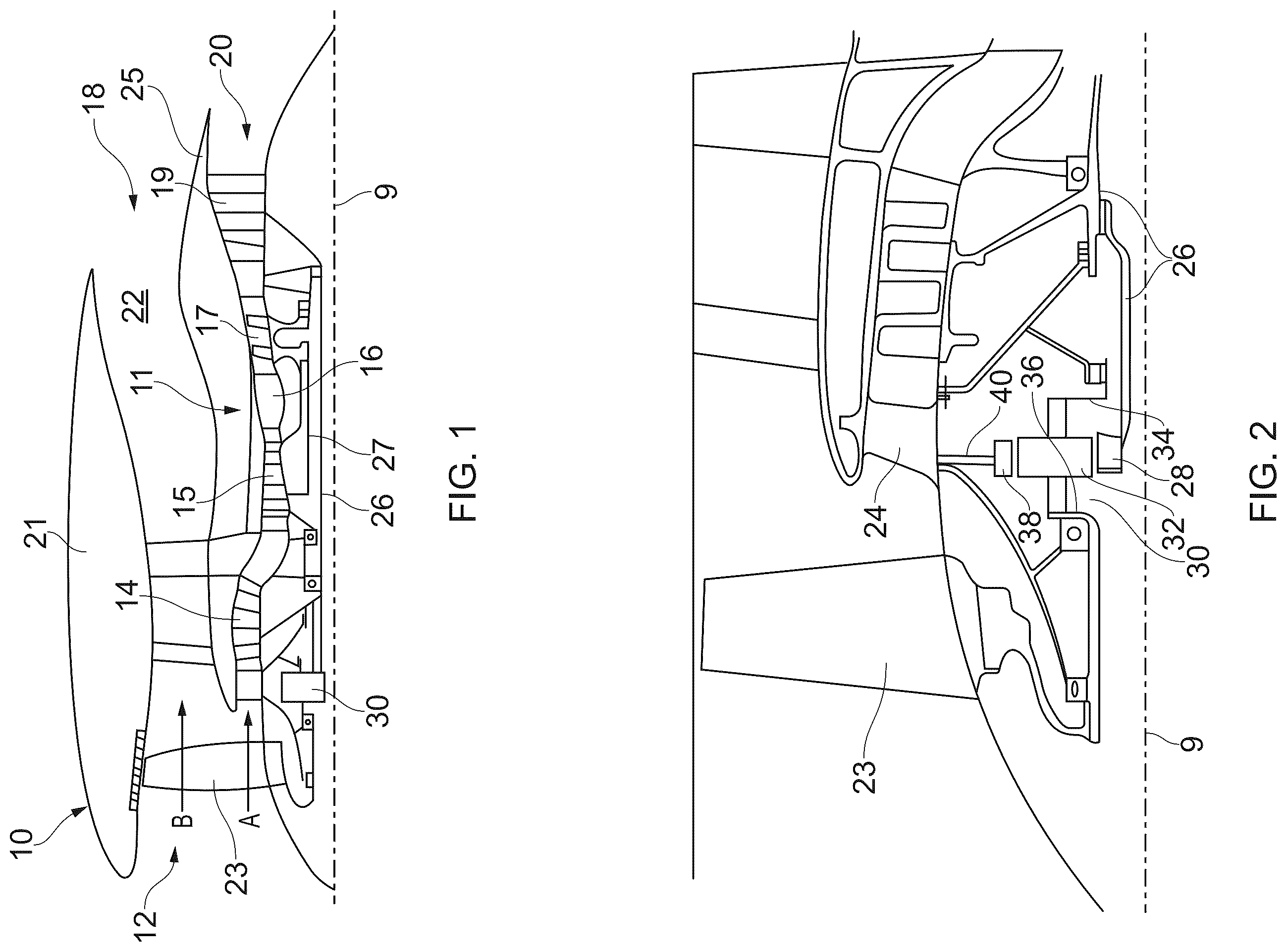 Patent US12378899 — Ducting arrangement for a gas turbine engine — Figure 1