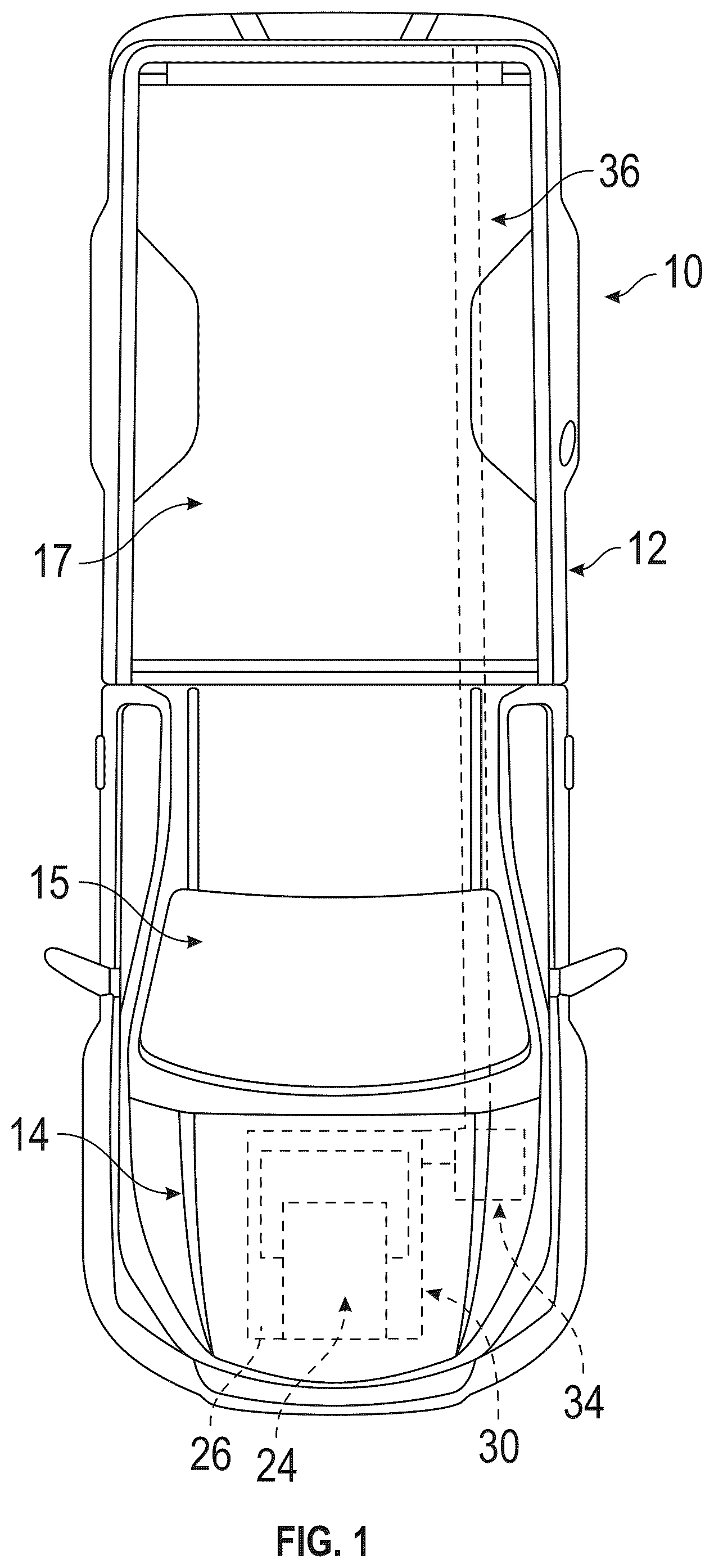 Patent US12378908 — Exhaust gas treatment system and model for controlling hydrocarbon adsorption/desorption in hydrocarbon trap — Figure 1