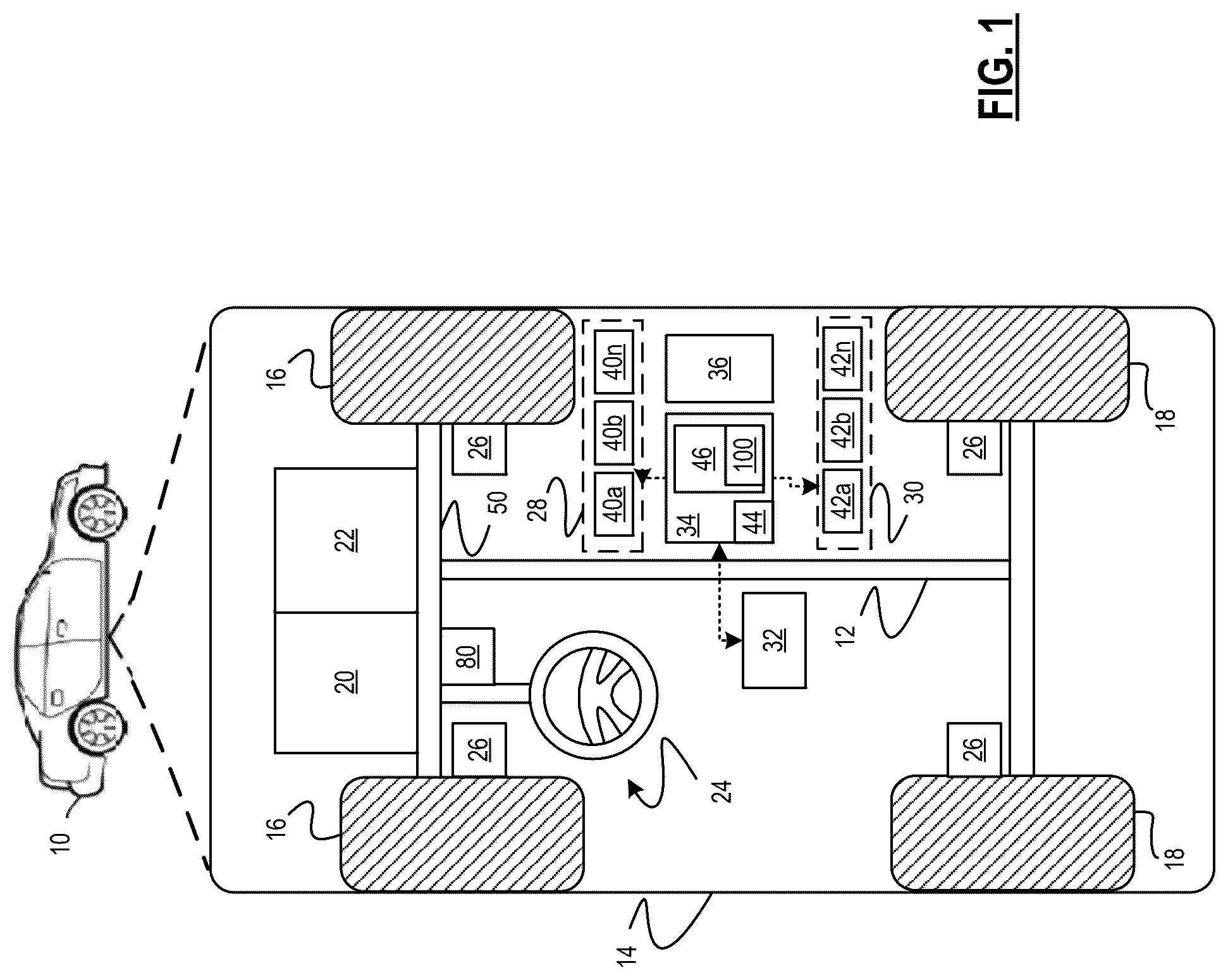 Patent US12378924 — Systems and methods for migitating cold start emissions via rotation of turbocharger turbine — Figure 1