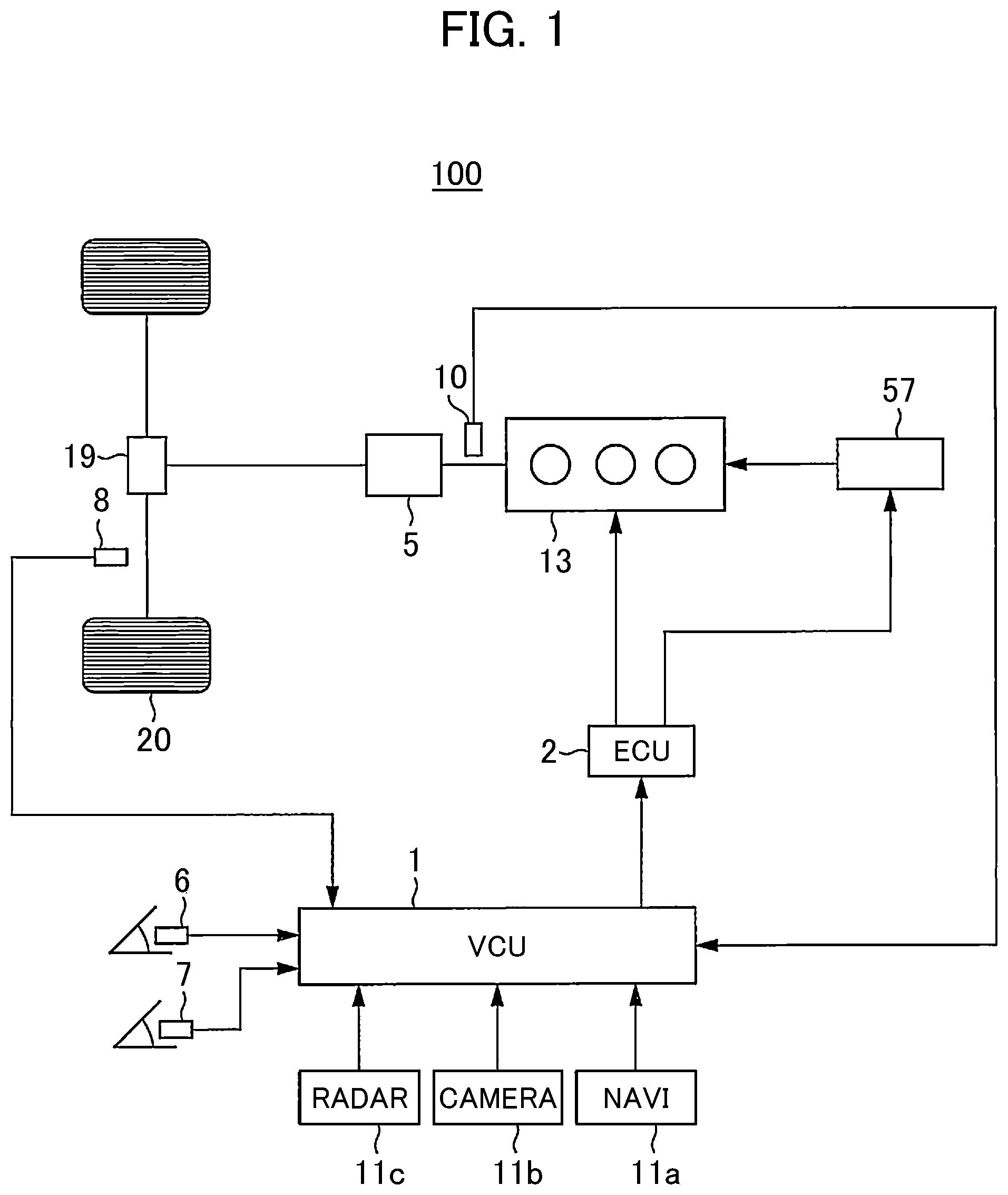 Patent US12378927 — In-vehicle control device and method for controlling internal combustion engine — Figure 1