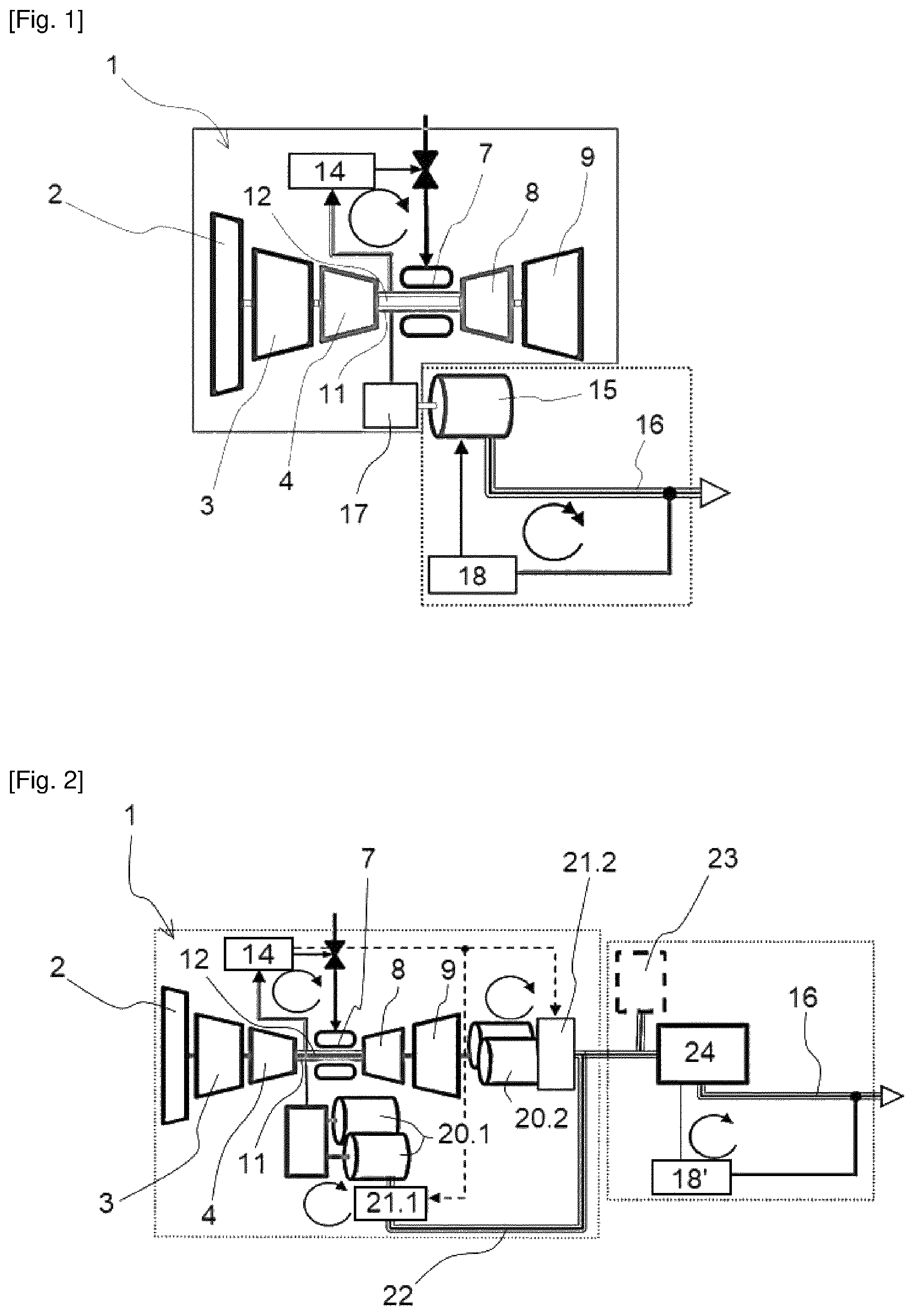 Patent US12378933 — System for converting and transporting electrical energy for the internal hybridisation of an aircraft turbomachine — Figure 1