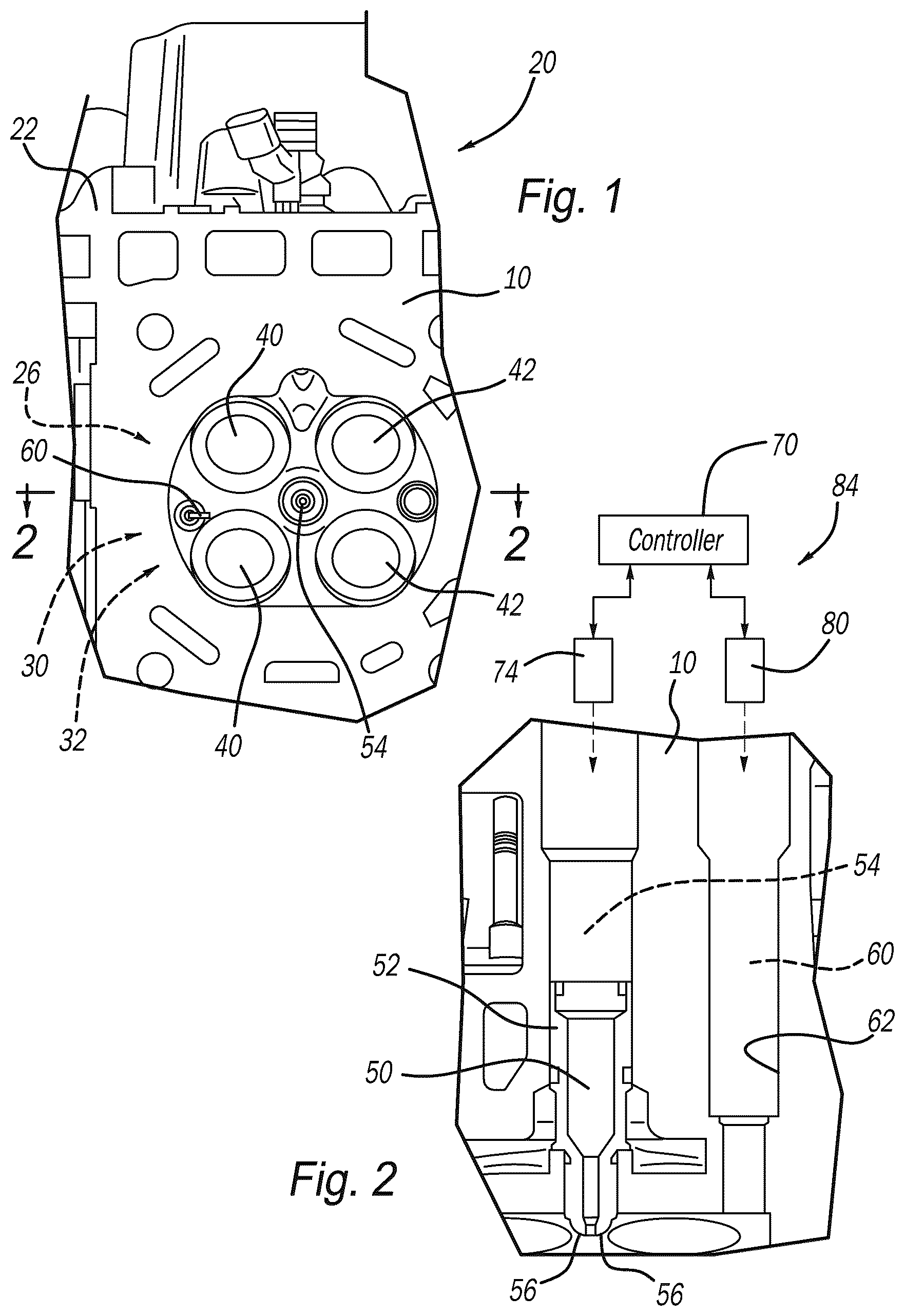 Patent US12378937 — Pre-ignition prevention using ion sense detection of exhaust stroke heat release for dual spark plug engines — Figure 1