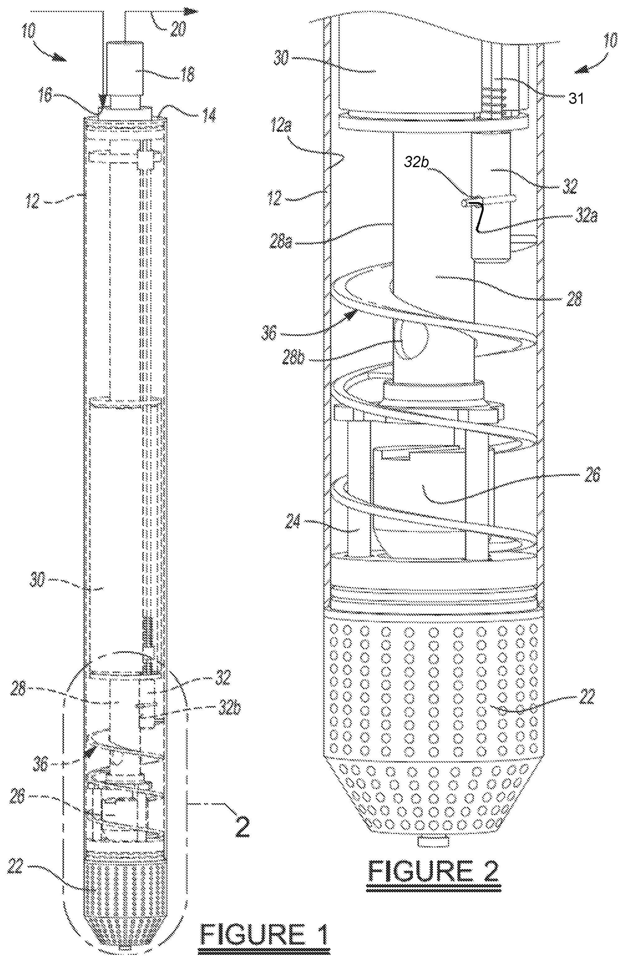 Patent US12378975 — Pneumatic fluid pump with dual rotational swirling cleaning action — Figure 1