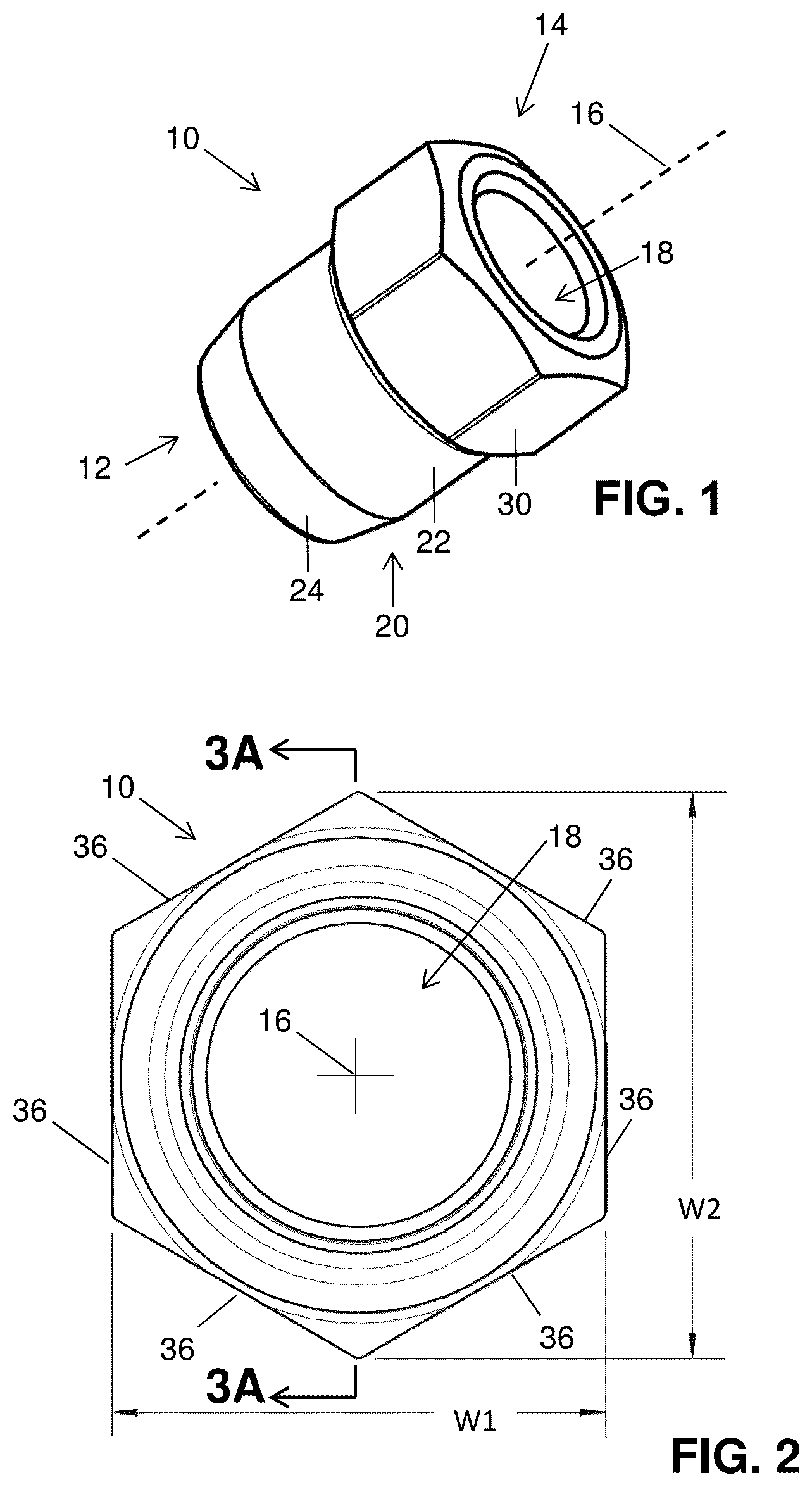 Patent US12378988 — Tapered fastener — Figure 1