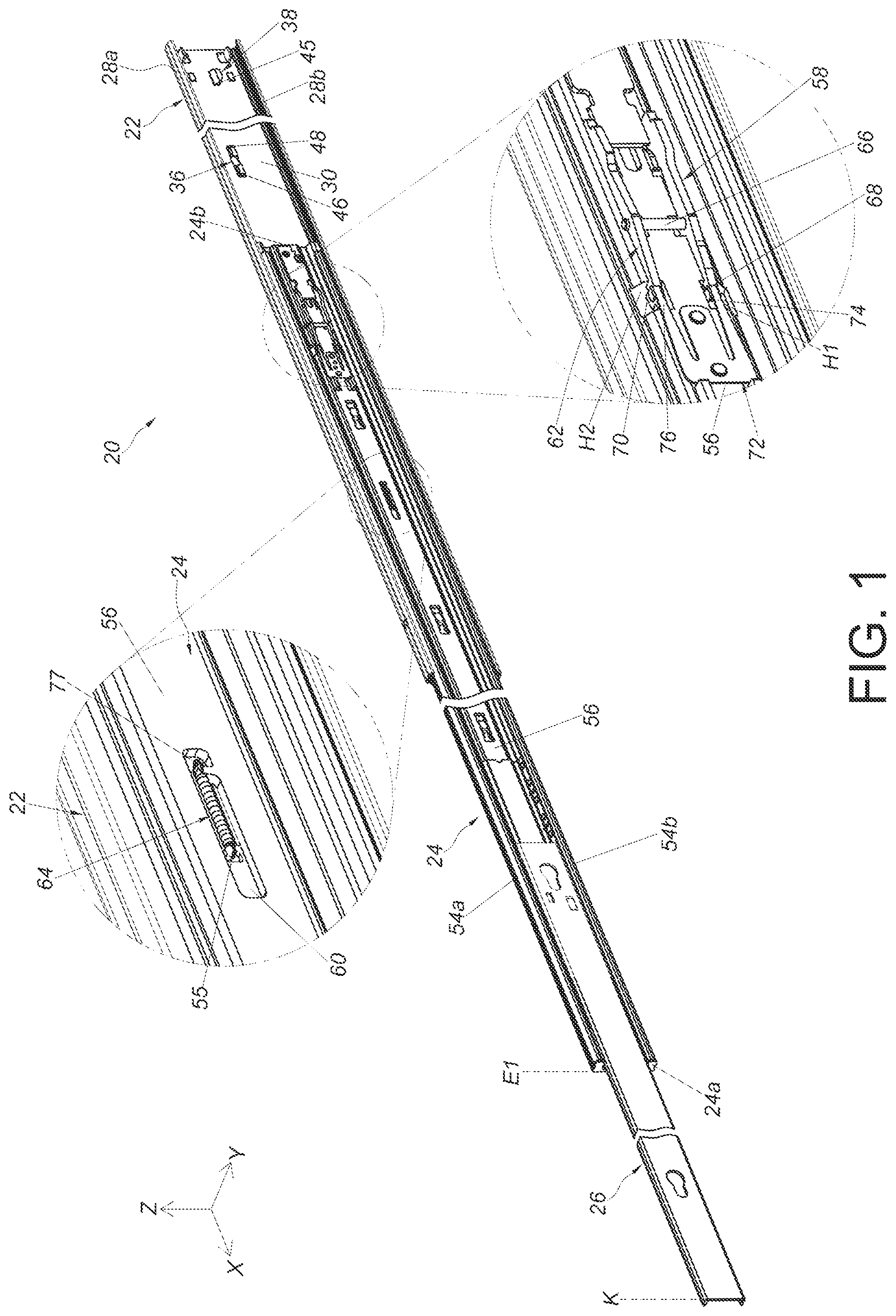 Patent US12378994 — Slide rail assembly — Figure 1
