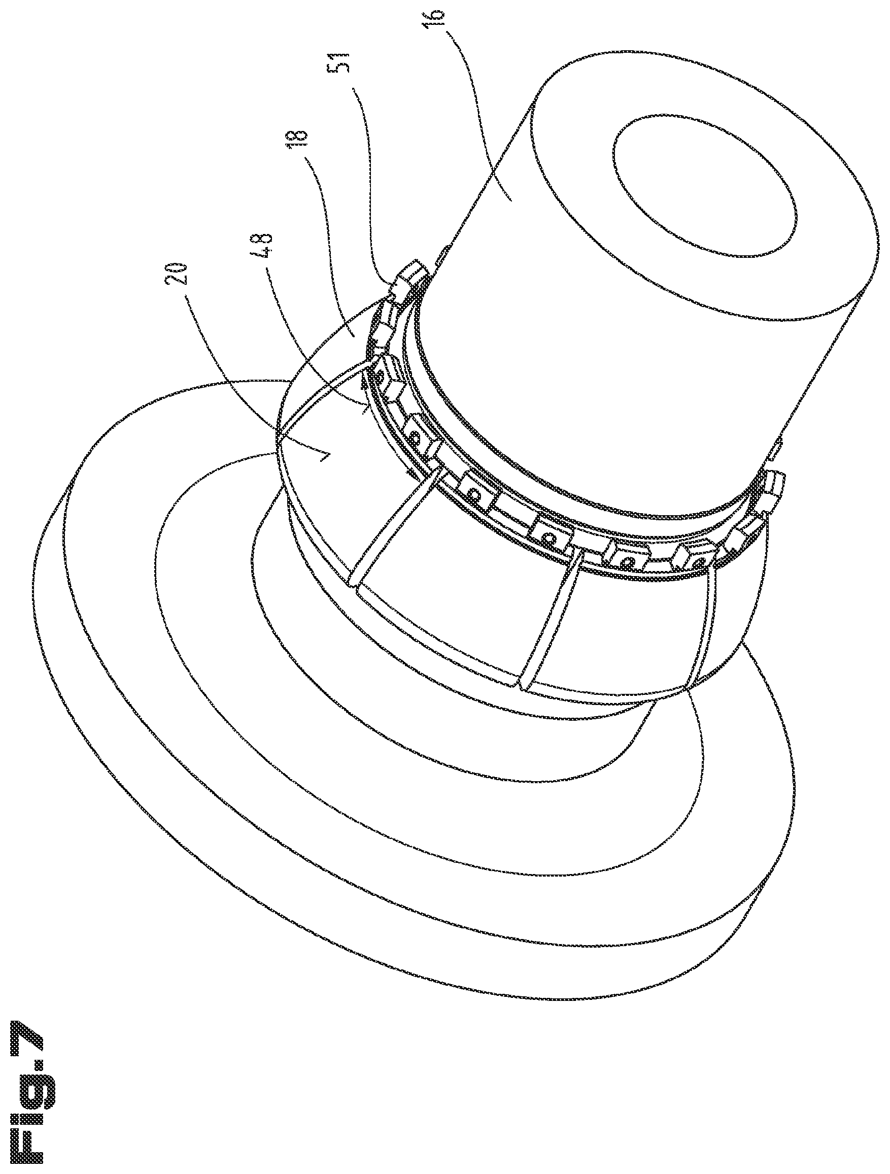 Patent US12378996 Figure 7 – Plain bearing arrangement and nacelle equipped with a plain bearing arrangement for a wind turbine