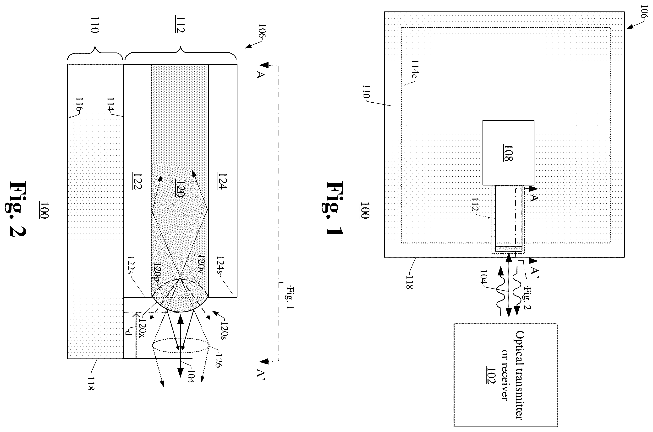 Patent US12386119 — Facet profile to improve edge coupler beam pointing and coupling efficiency for photonics — Figure 1