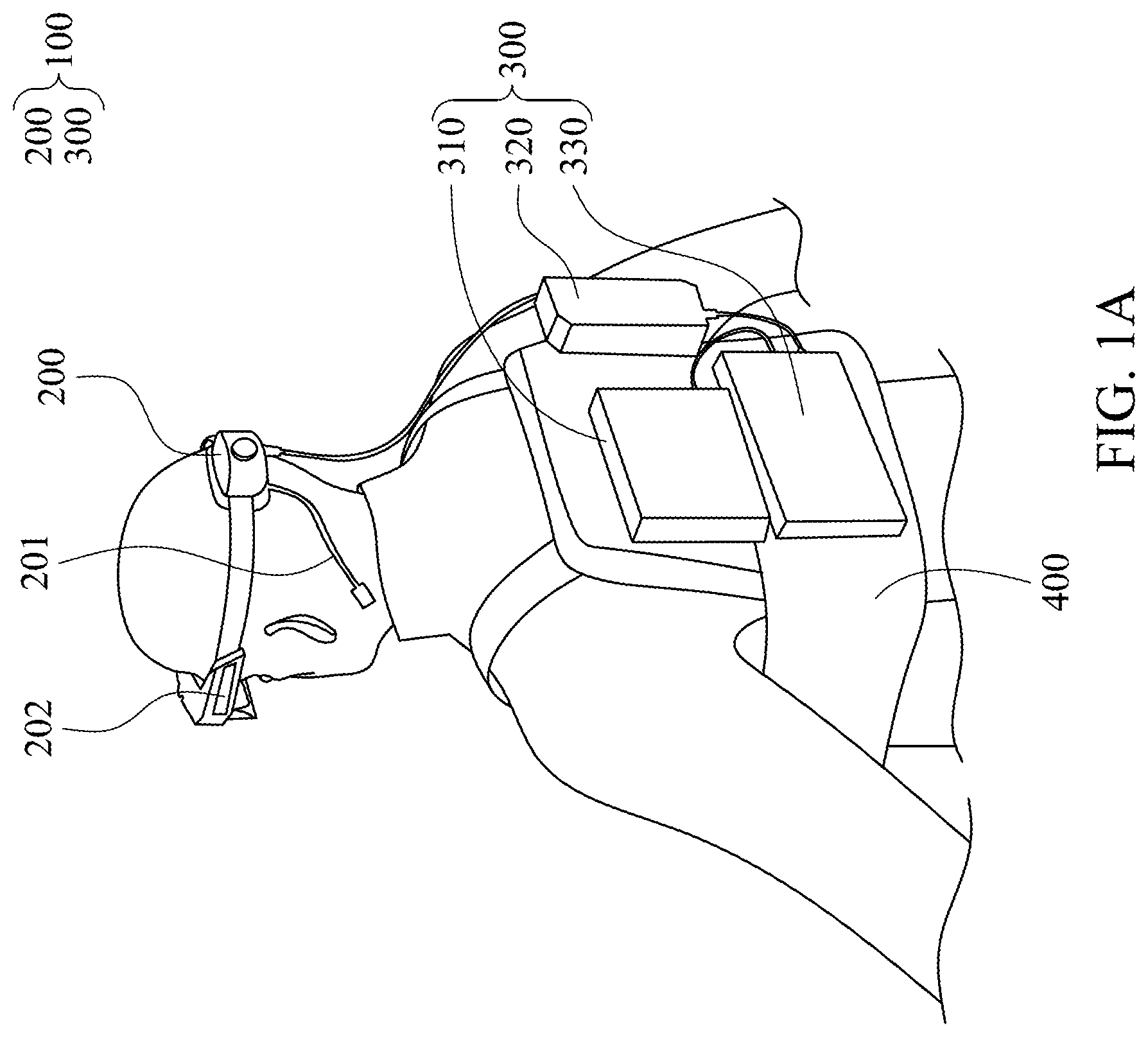 Patent US12386184 — Augmented reality glasses system — Figure 1