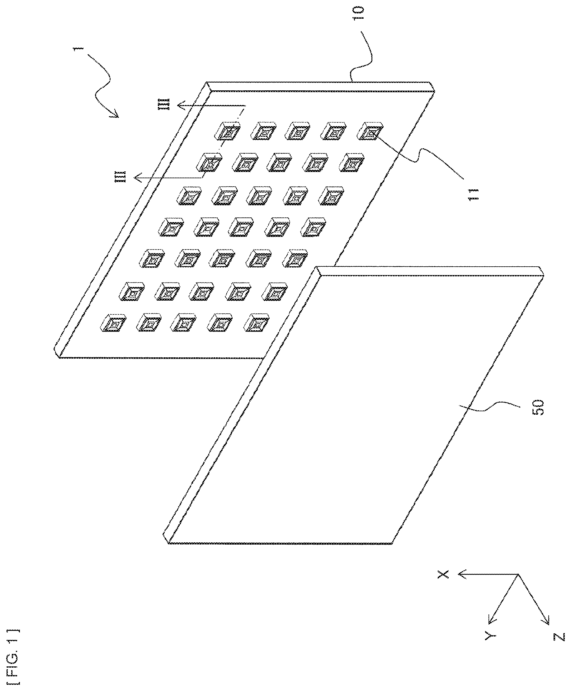 Patent US12386221 — Light-emitting device, display apparatus, and illumination apparatus — Figure 1