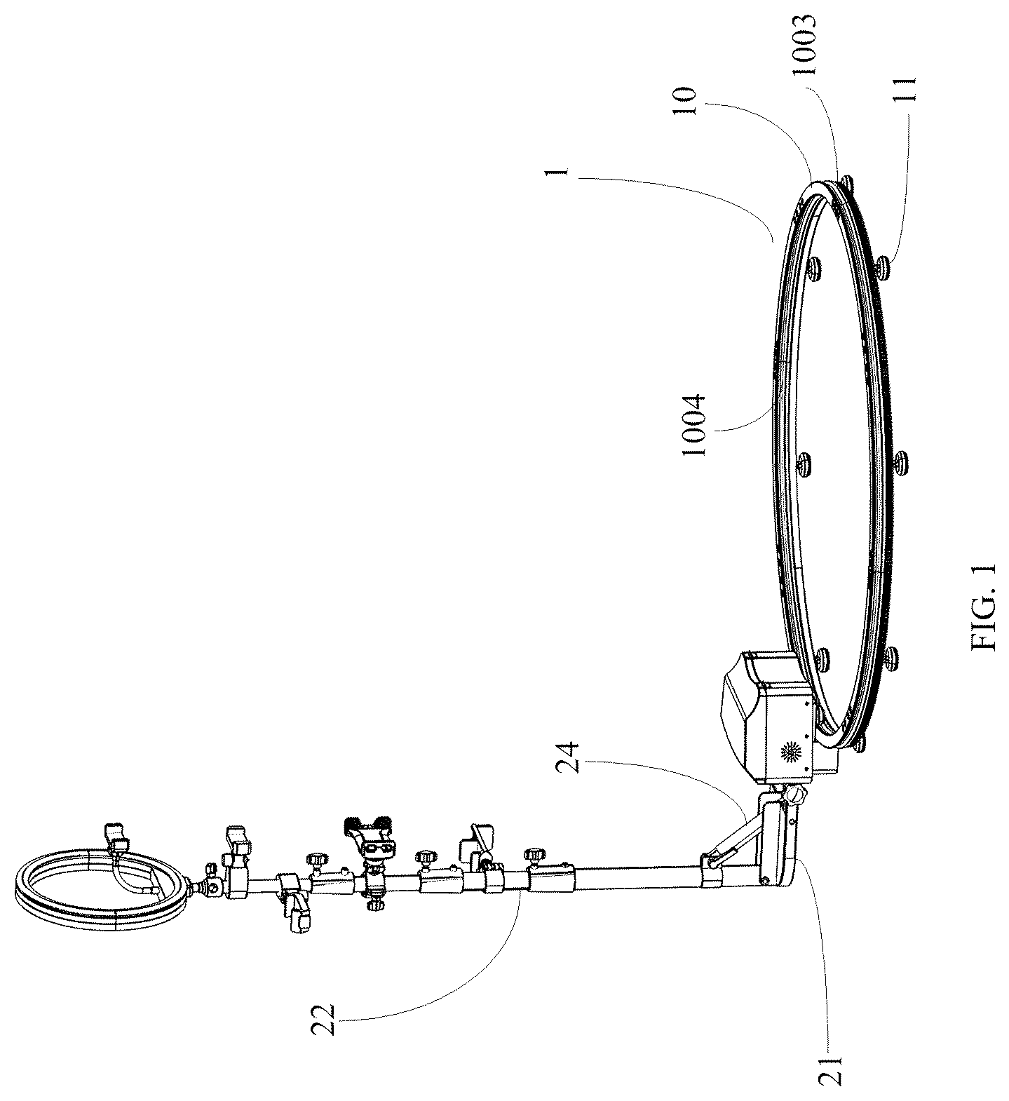 Patent US12386247 — Rotating photo booth — Figure 1