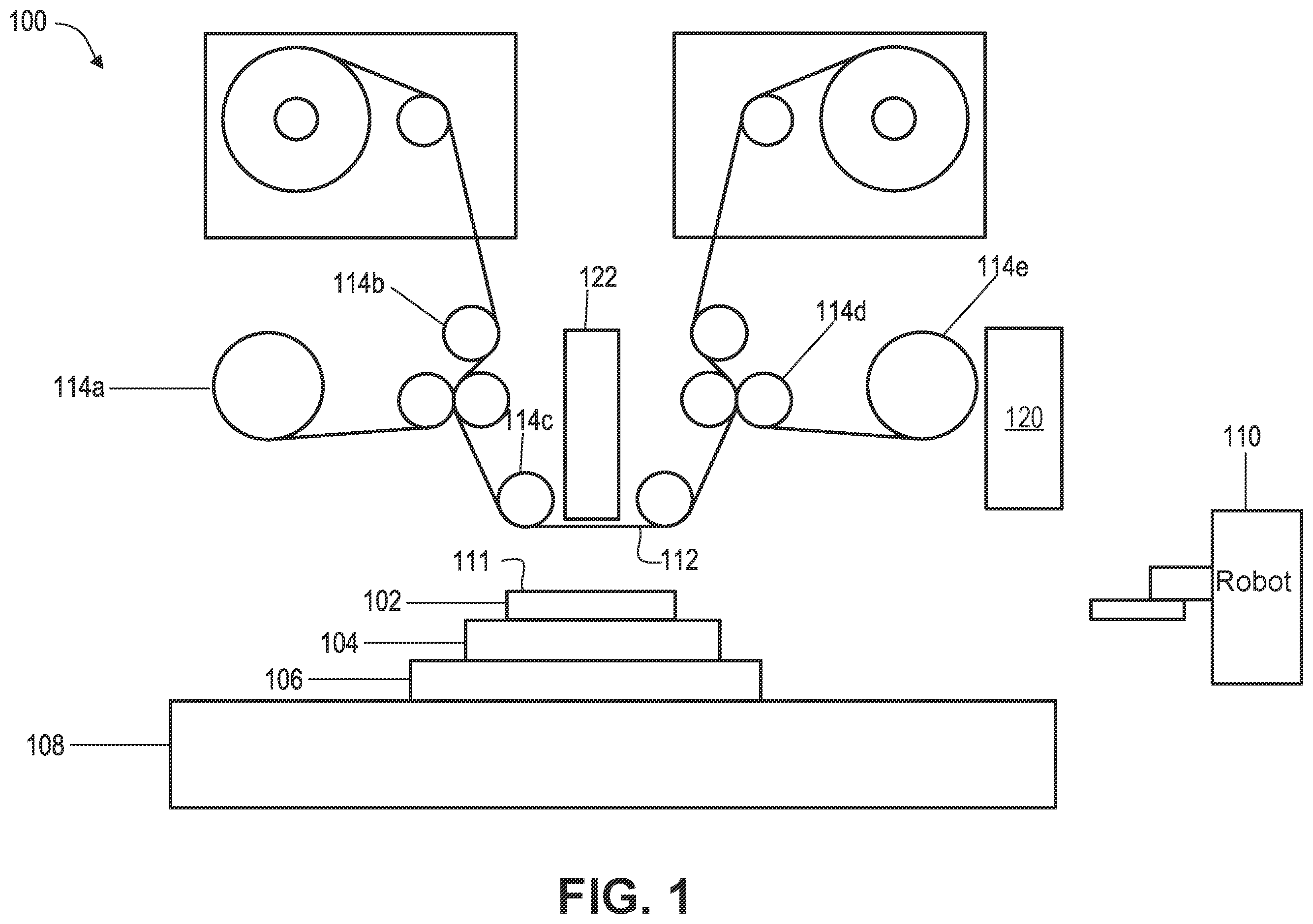 Patent US12386255 — Eyepiece assembly adhesion using a zero residual layer region — Figure 1