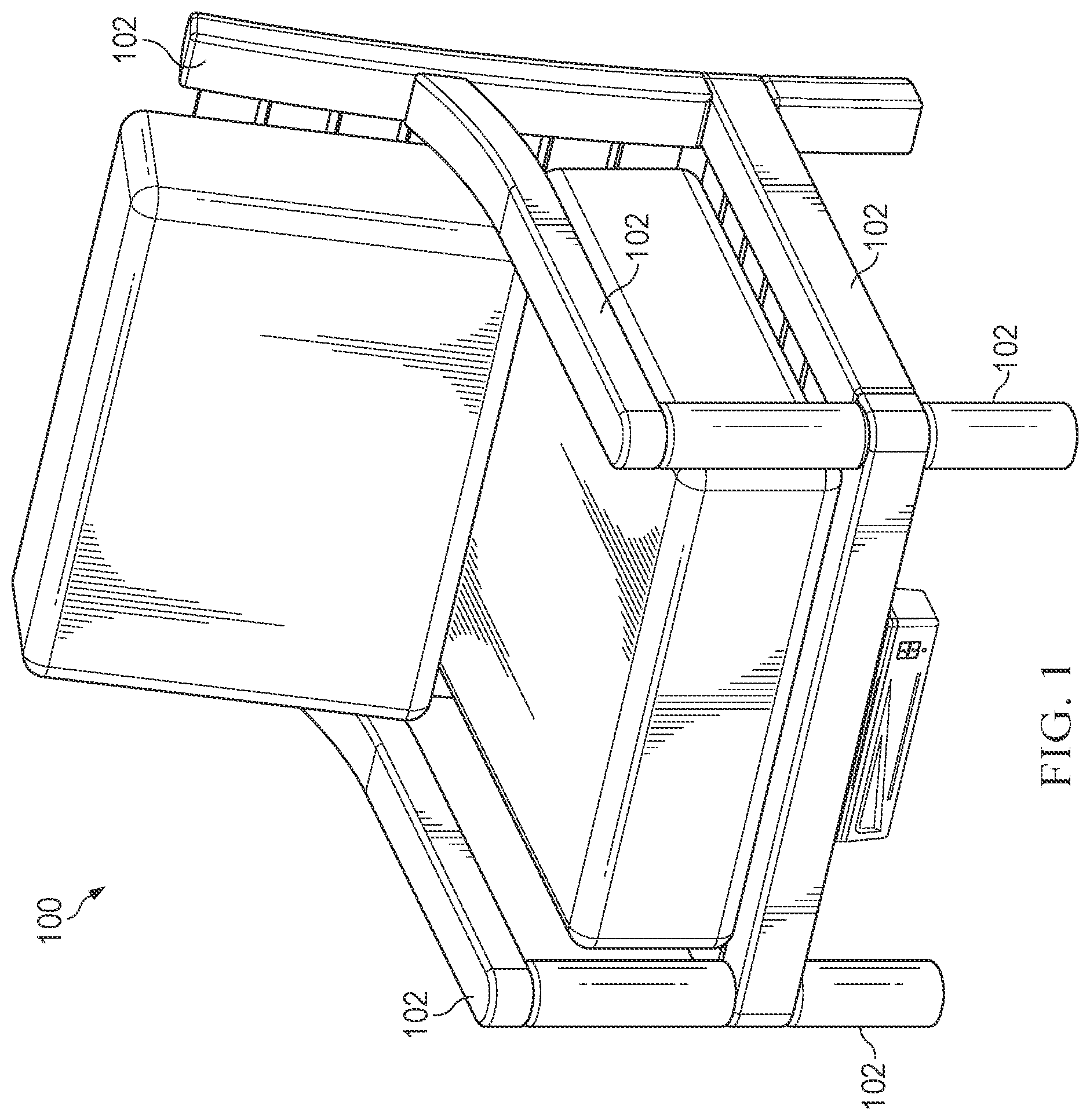 Patent US12386371 Figure 1 – Managing temperature control of a heating element of an outdoor furniture piece