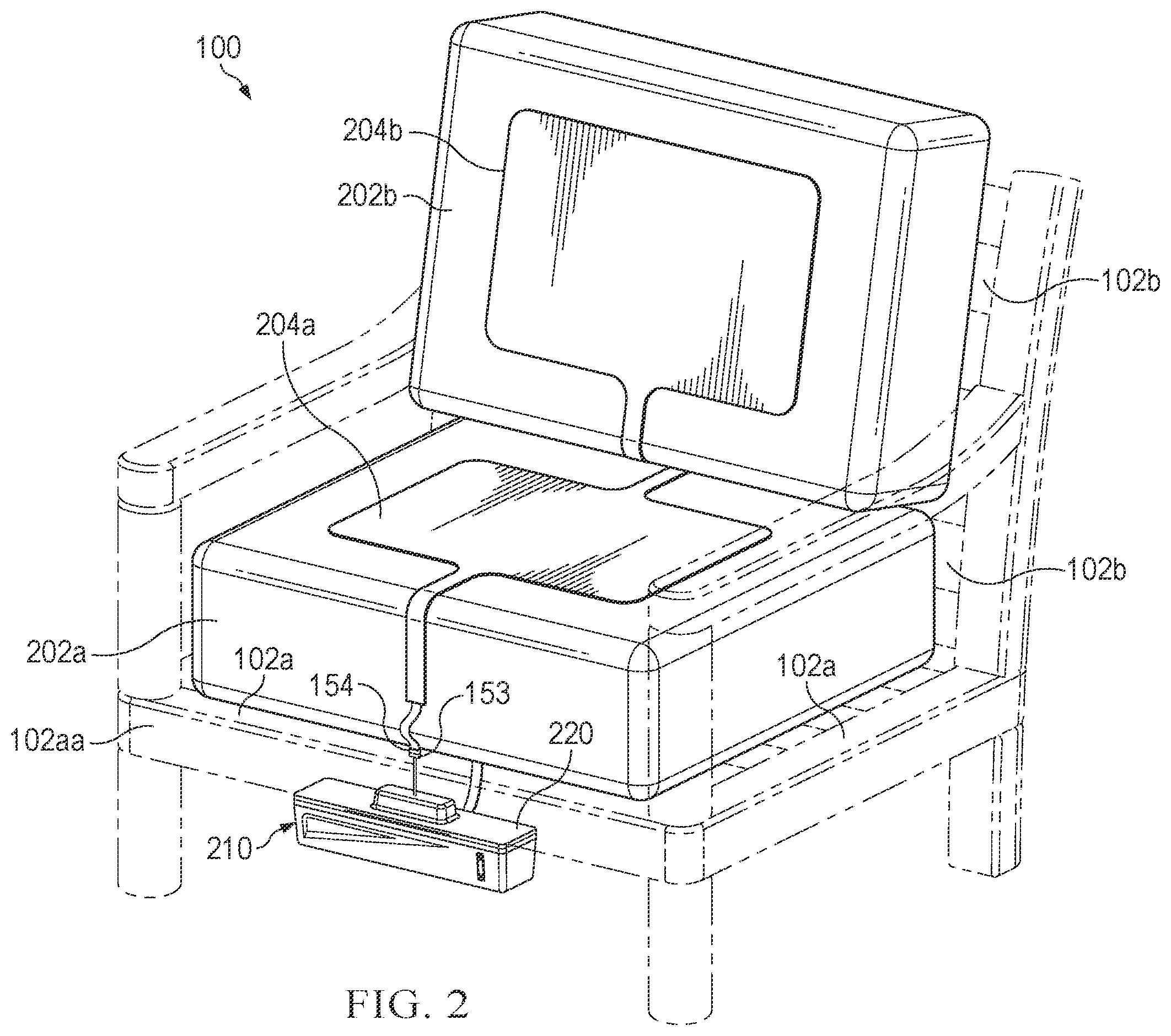 Patent US12386371 Figure 2 – Managing temperature control of a heating element of an outdoor furniture piece