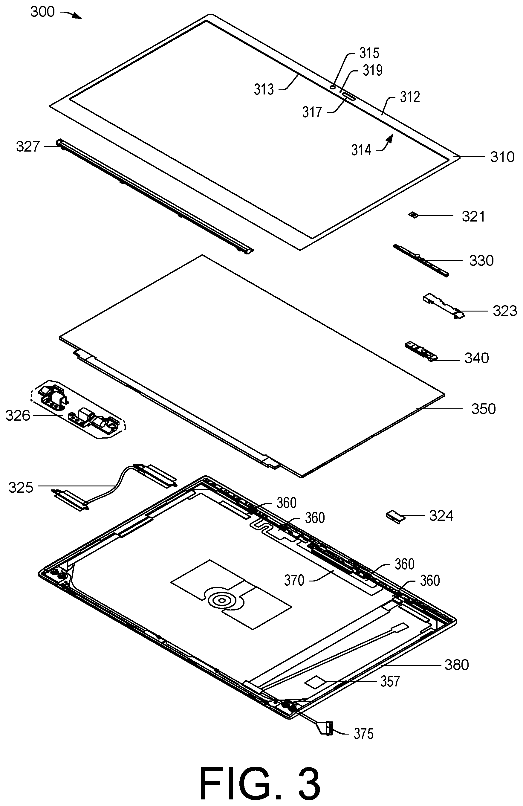 Patent US12386389 Figure 3 – Computing device and dock assembly
