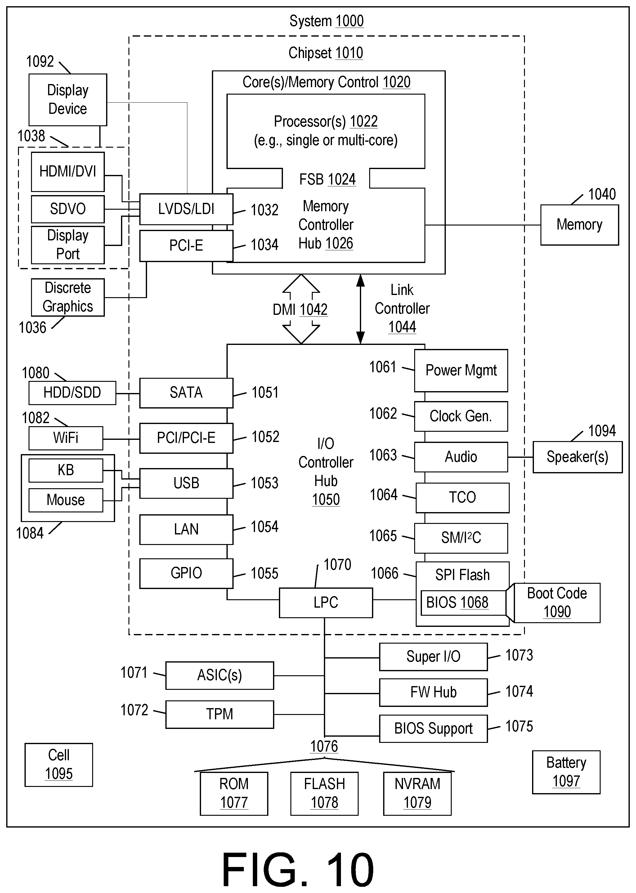 Patent US12386389 Figure 10 – Computing device and dock assembly