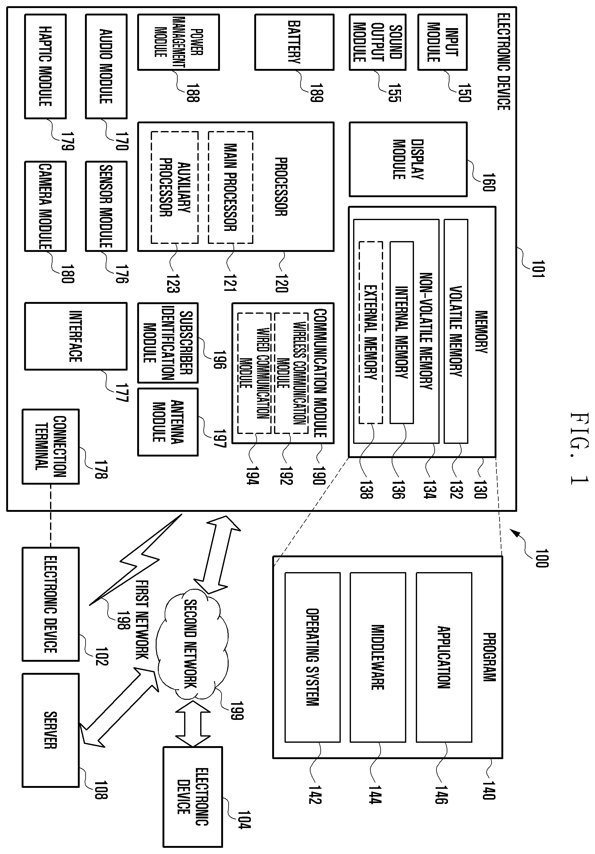Patent US12386393 — Electronic device comprising rollable display — Figure 1