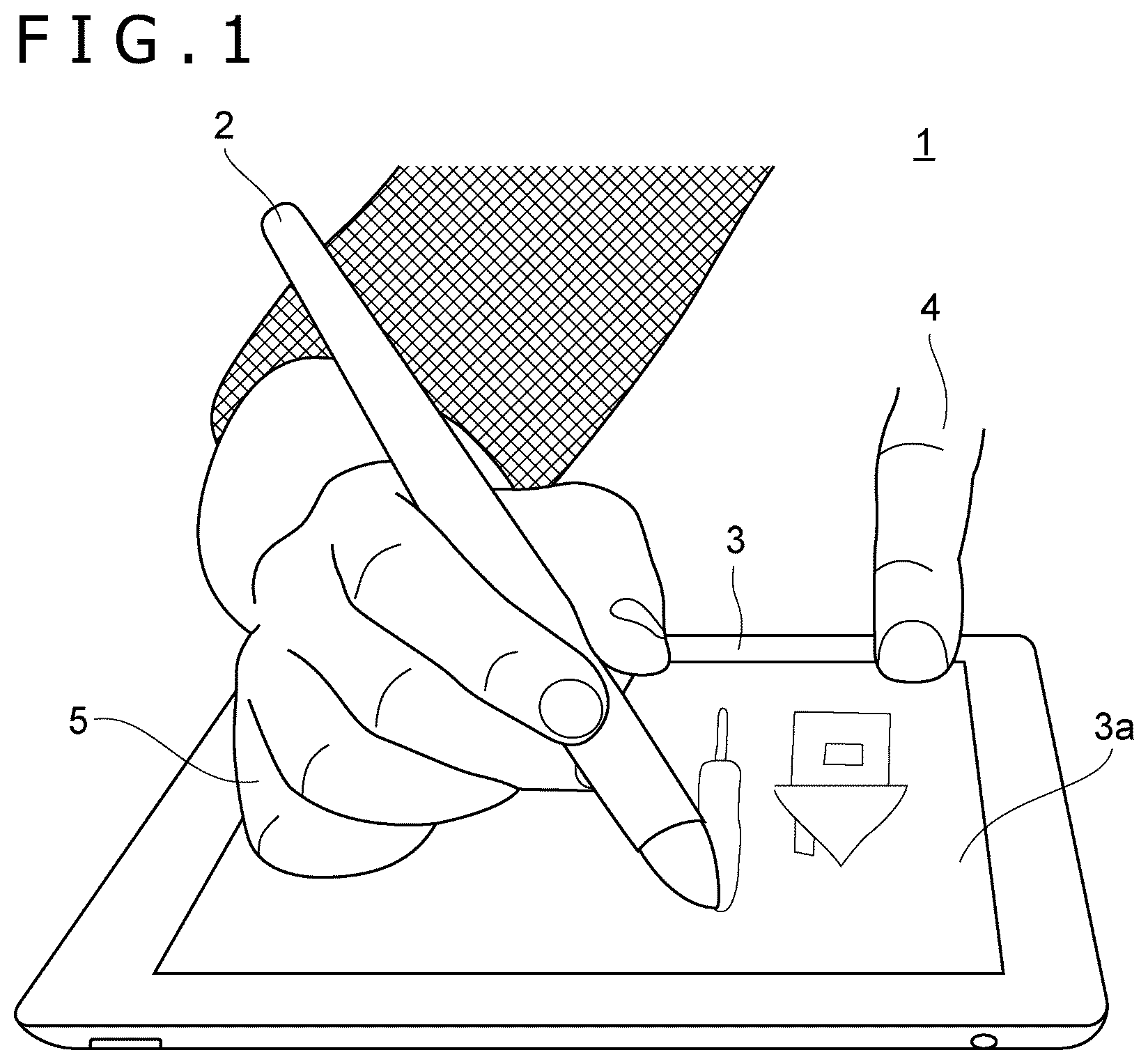 Patent US12386460 — Position detection circuit, position detection system, and position detection method in which output of touch position is temporarily inhibited — Figure 1