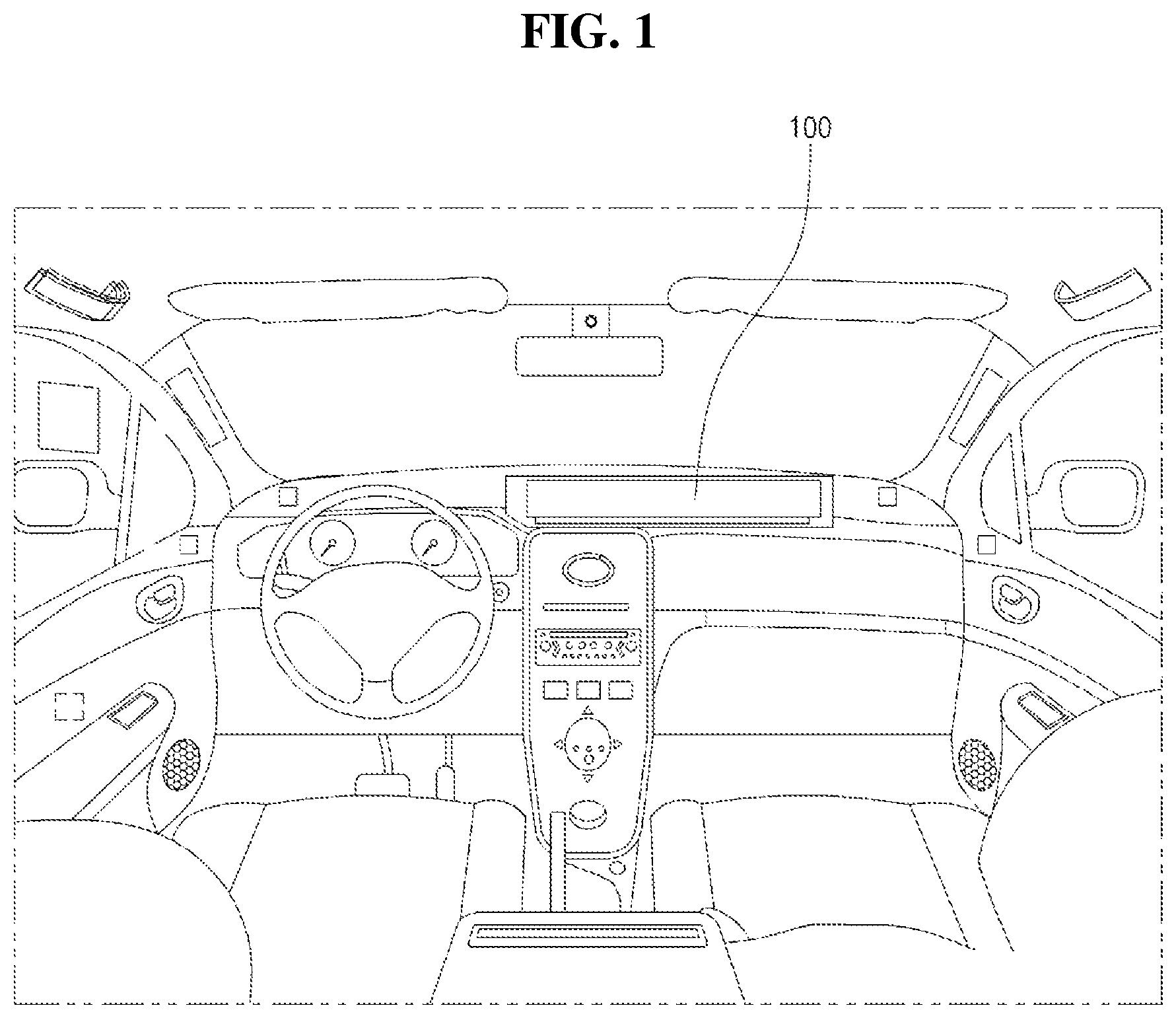 Patent US12386473 — Display device including a barrier layer to block light — Figure 1
