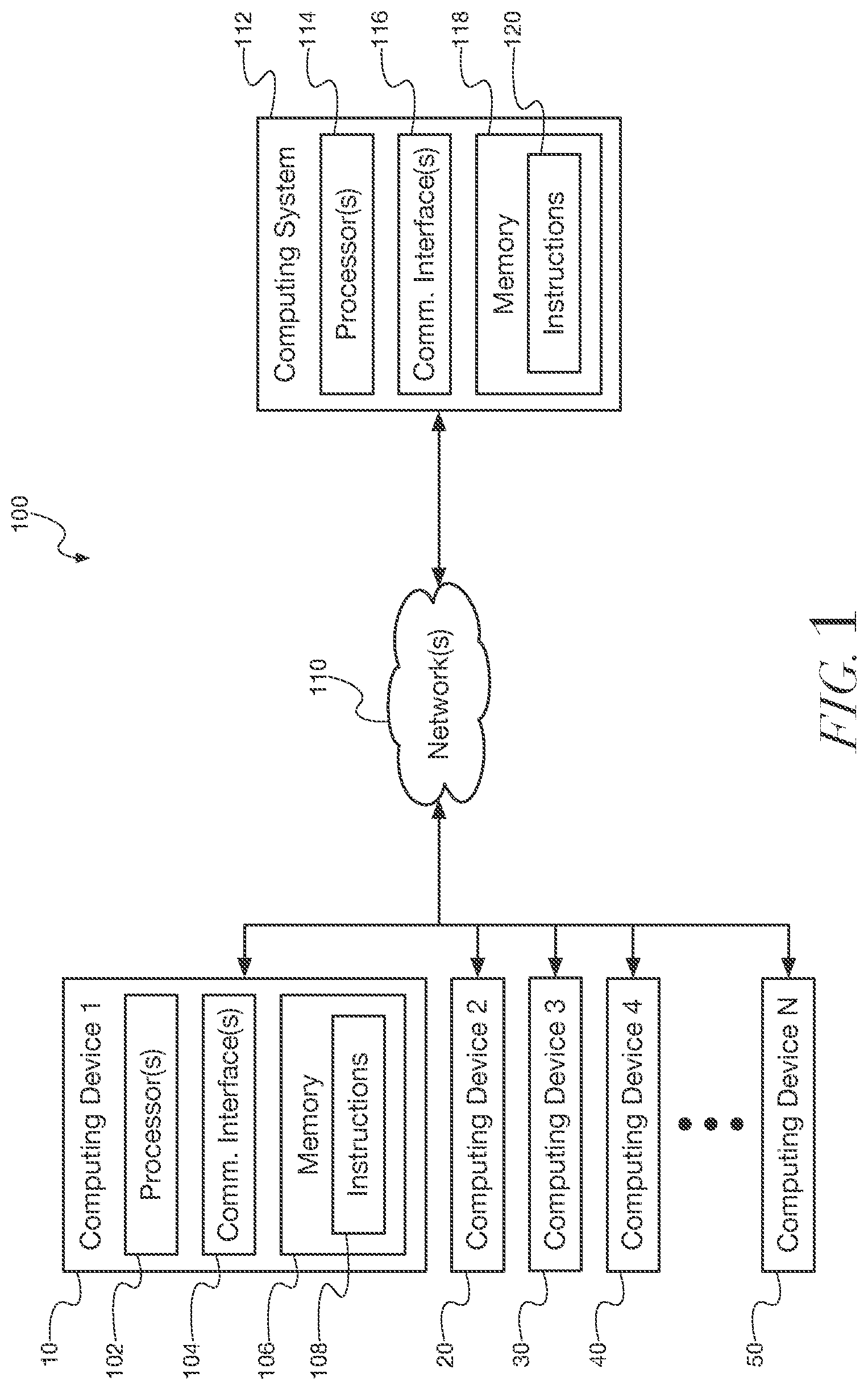Patent US12386503 — Methods and systems for positioning animated images within a dynamic keyboard interface — Figure 1