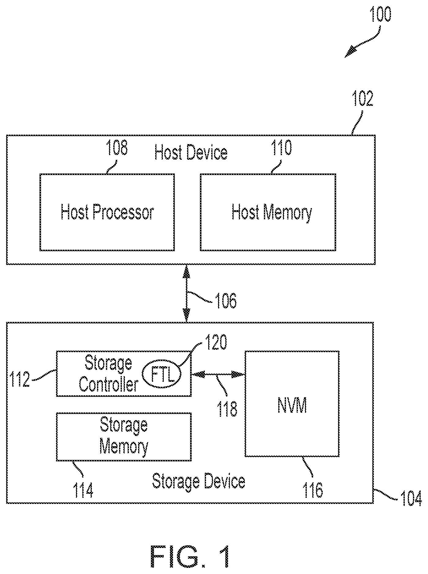Patent US12386516 — Systems and methods host and device cooperation for managing a memory of the device — Figure 1