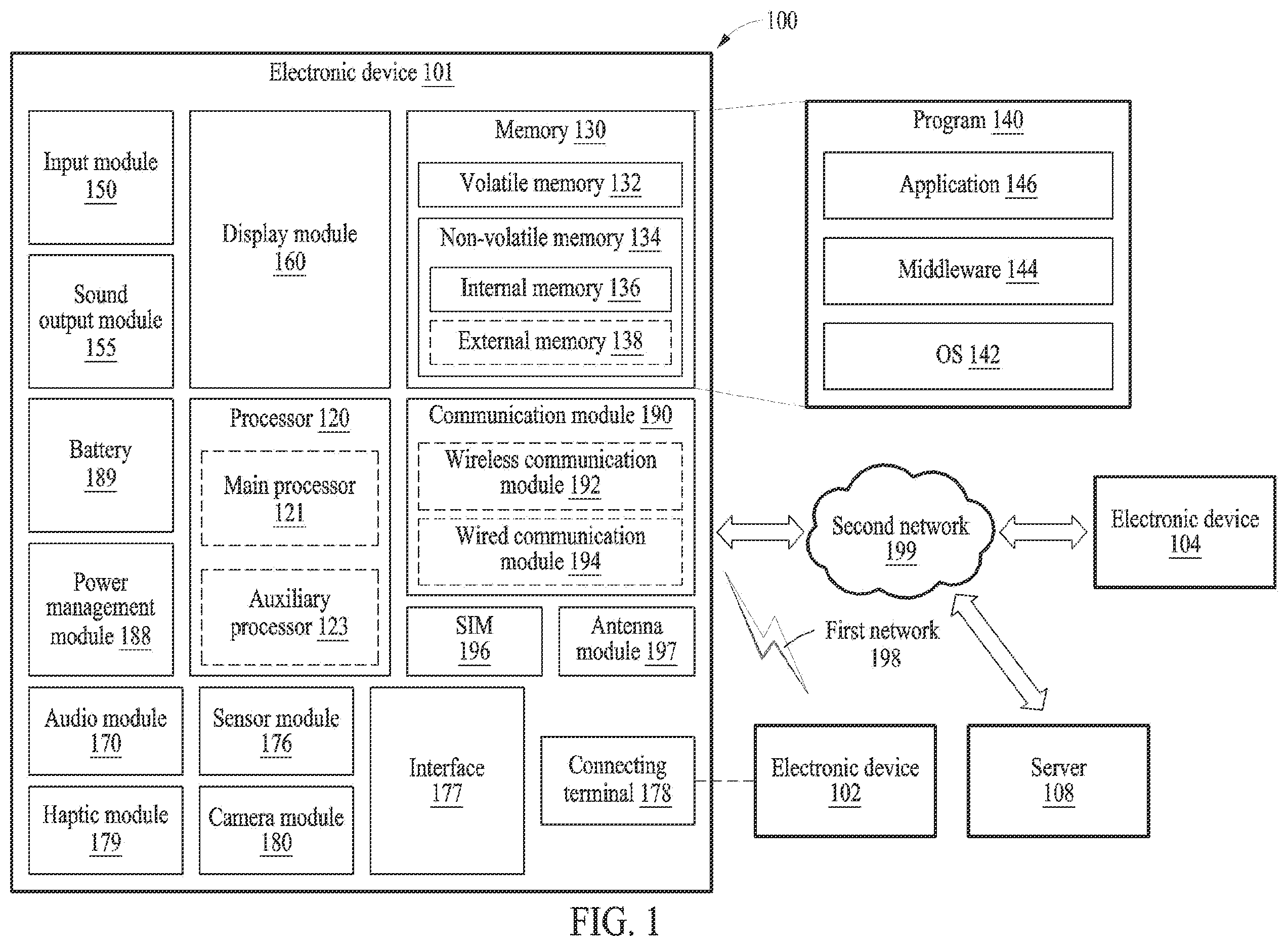 Patent US12386580 Figure 1 – Cloud server supporting co-editing between electronic devices and operating method thereof