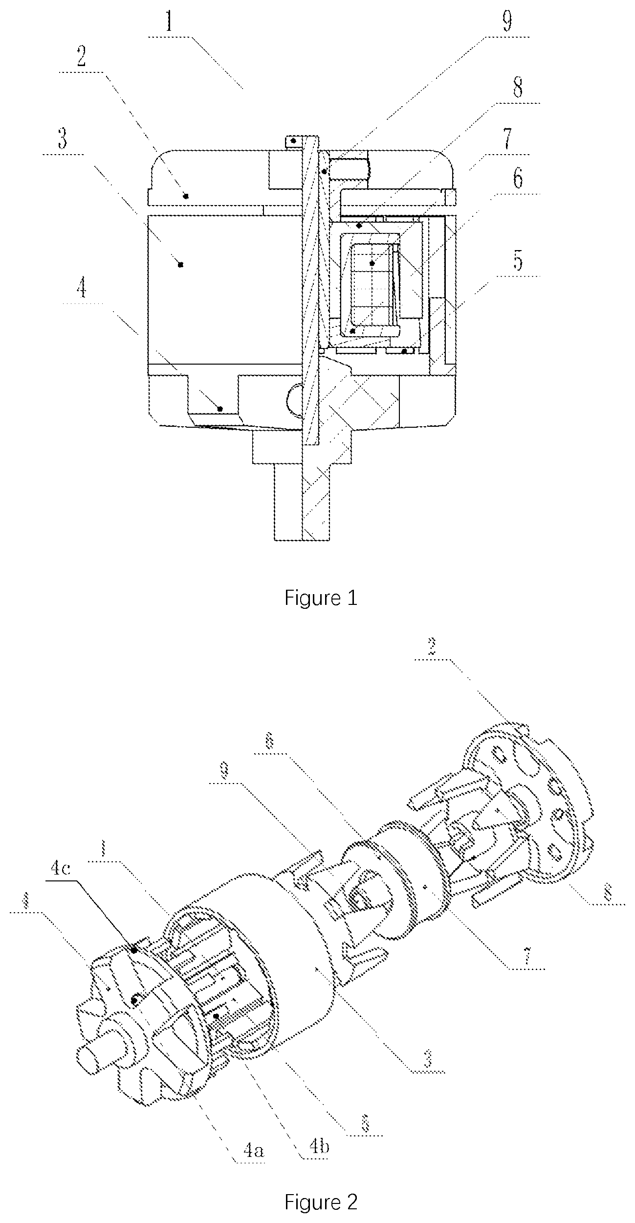 Patent US12395019 — Claw-pole magnetic levitation torque motor — Figure 1