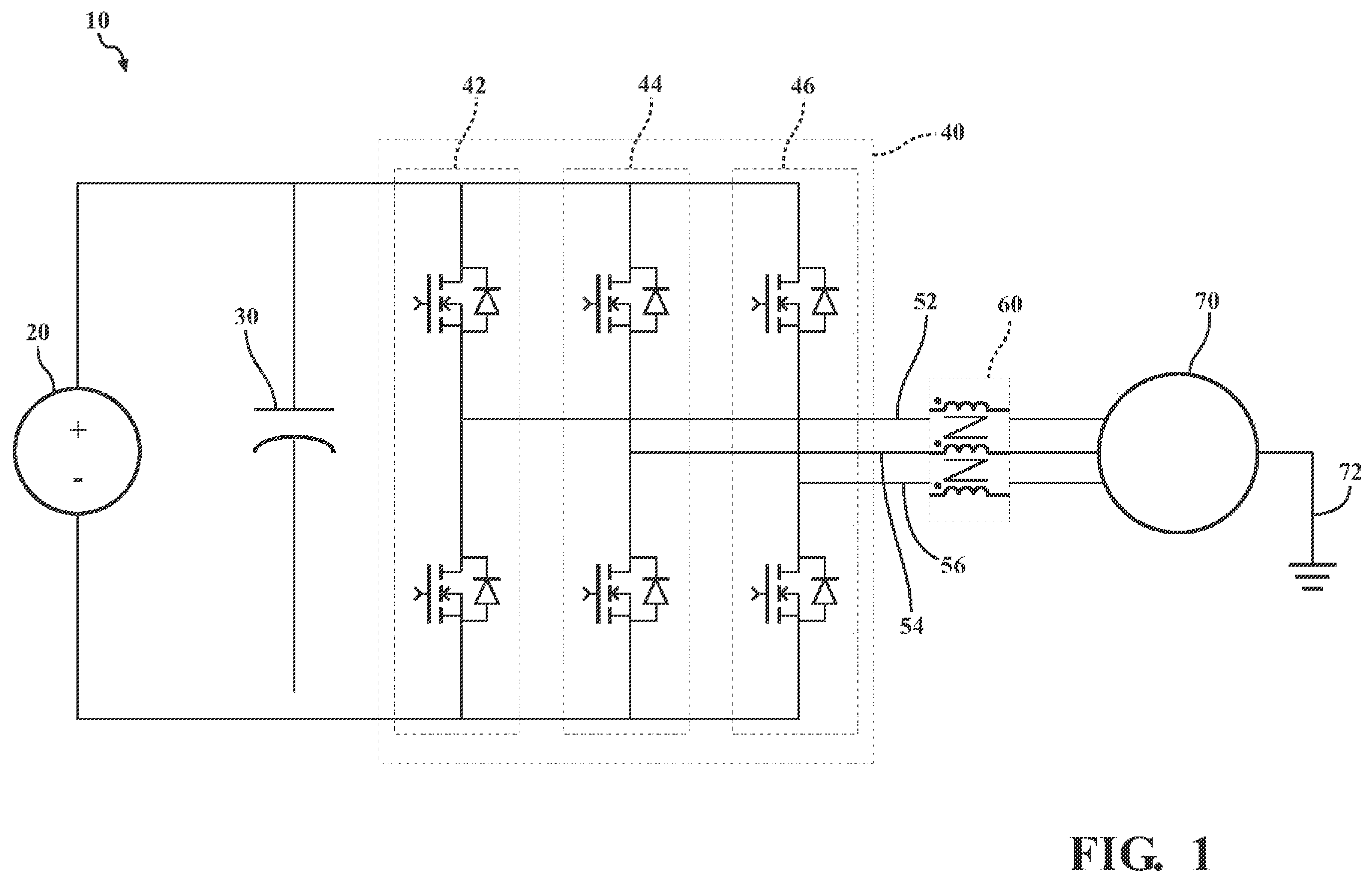 Patent US12395045 — Choke device for an electric machine system — Figure 1