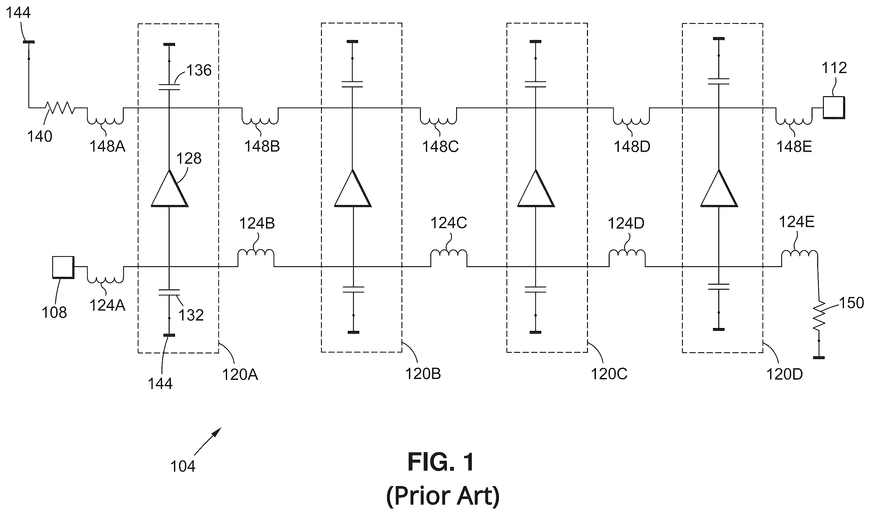 Patent US12395130 — Variable gain optical modulator with open collector driver amplifier and method of operation — Figure 1
