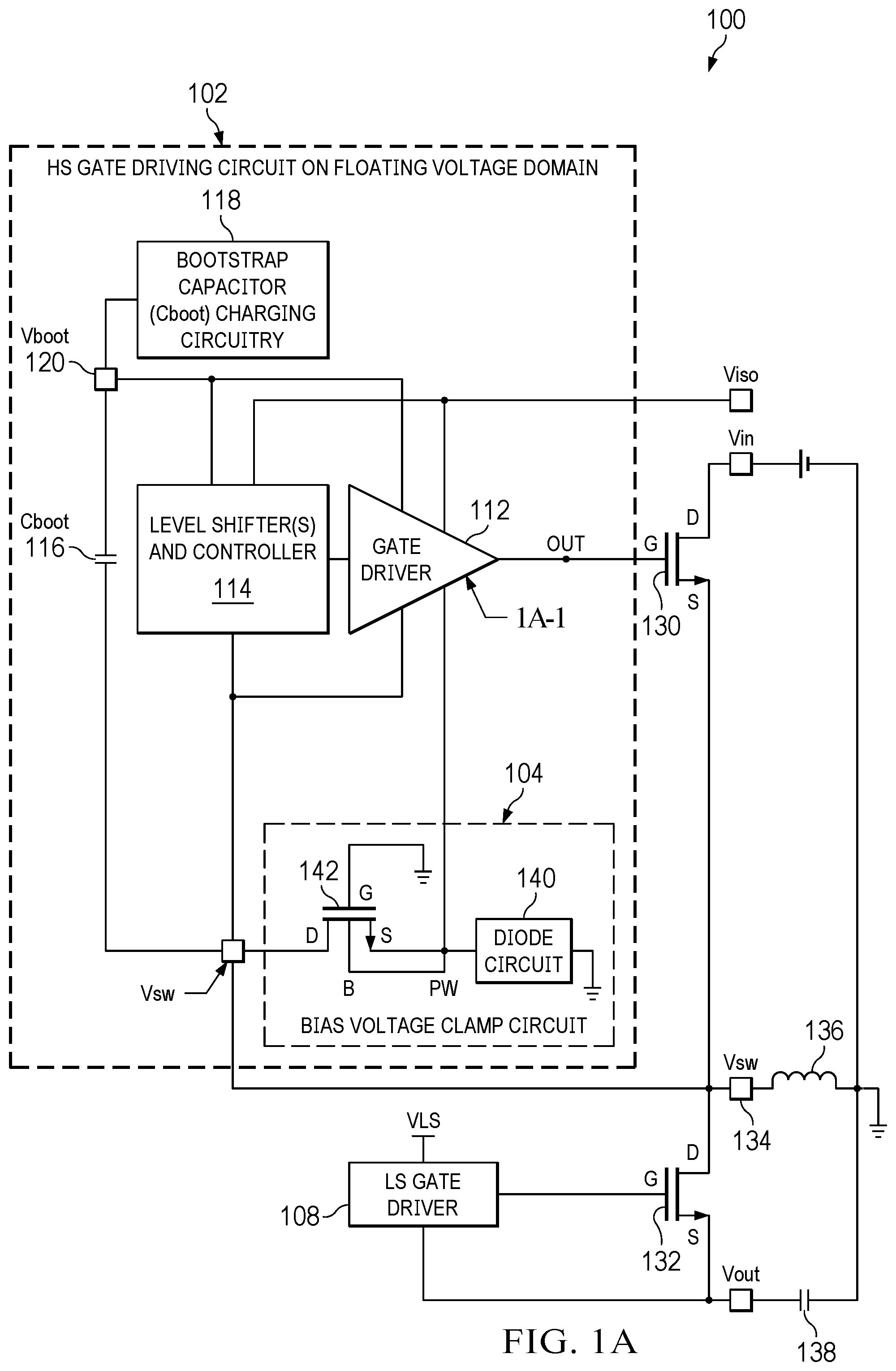 Patent US12395165 — Apparatus and methods to control well bias in a semiconductor device — Figure 1