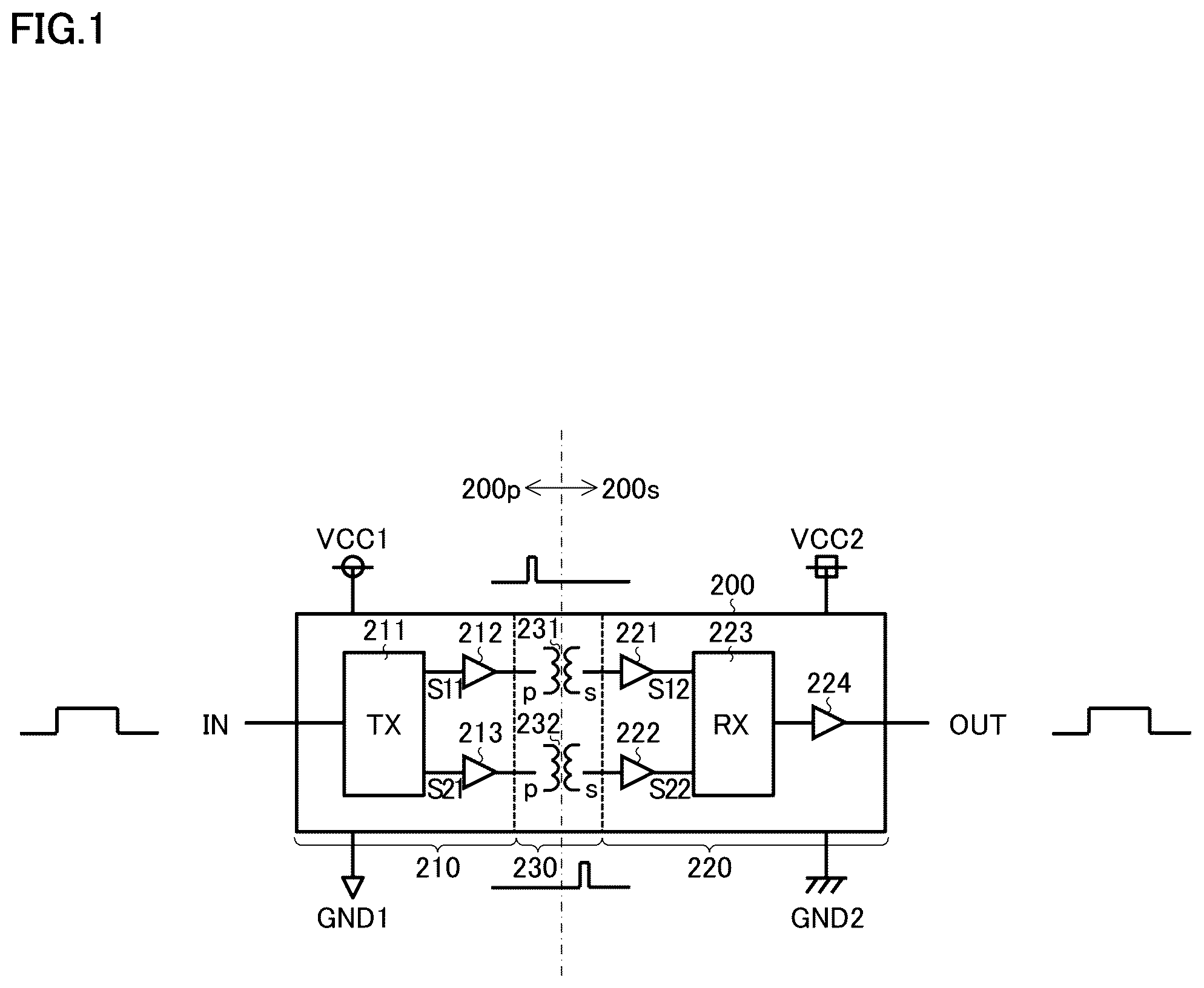 Patent US12395167 — Signal transmission device, electronic device and vehicle — Figure 1