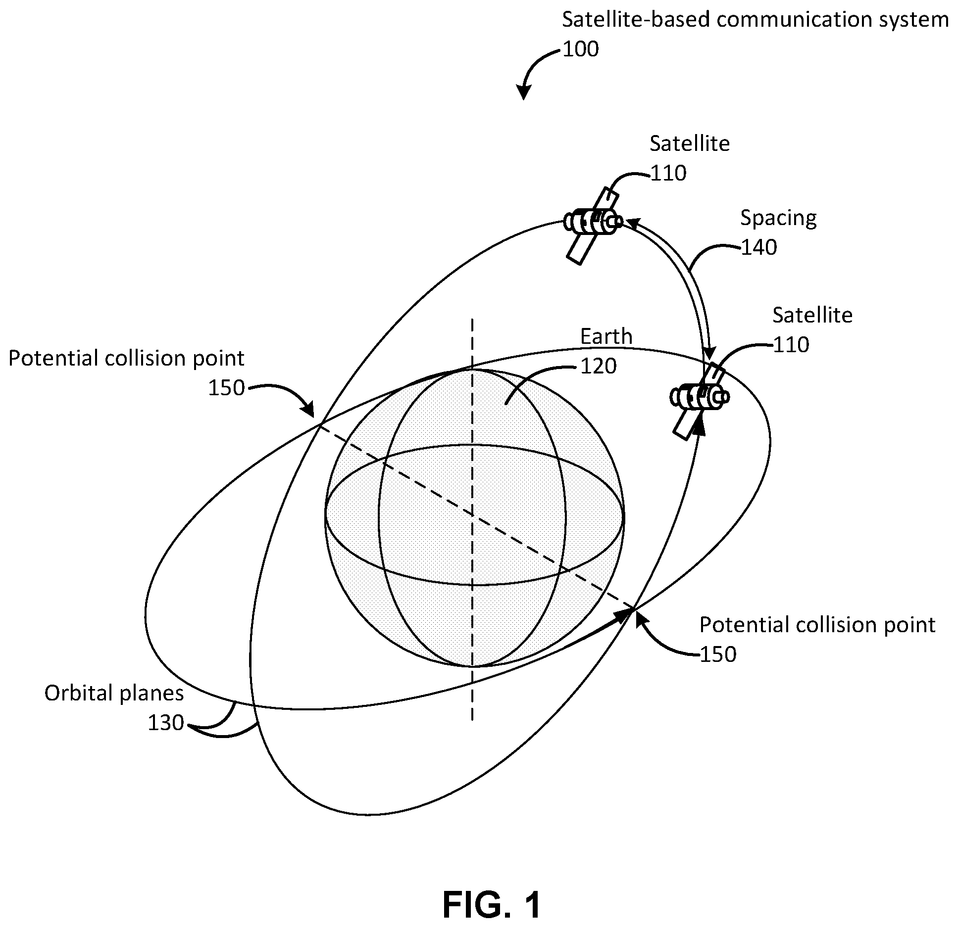 Patent US12395237 — Assistance data for orienting a mobile device for satellite-based communications — Figure 1