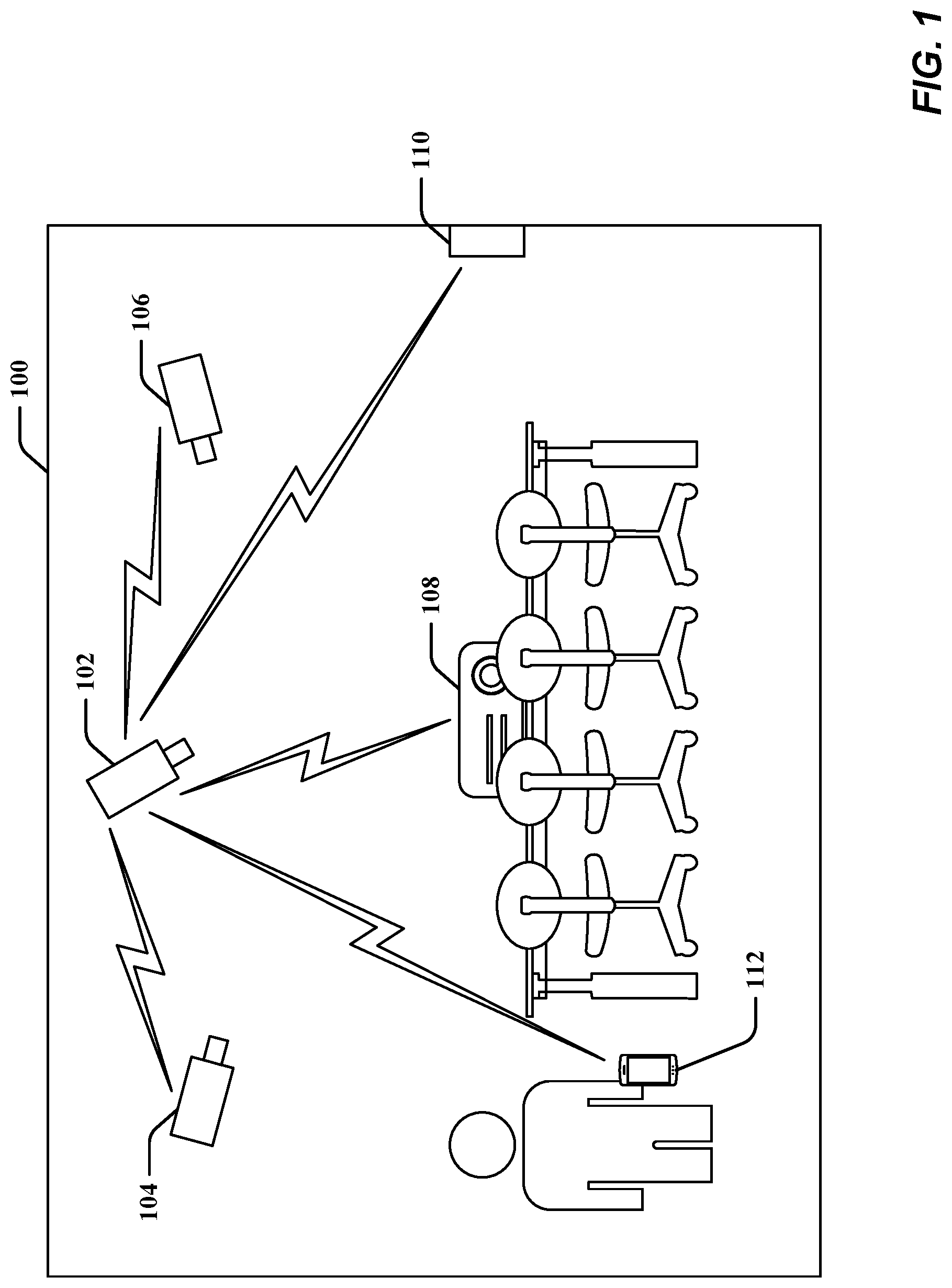 Patent US12395536 — Integrating wireless communications in a camera to extend an enterprise network — Figure 1