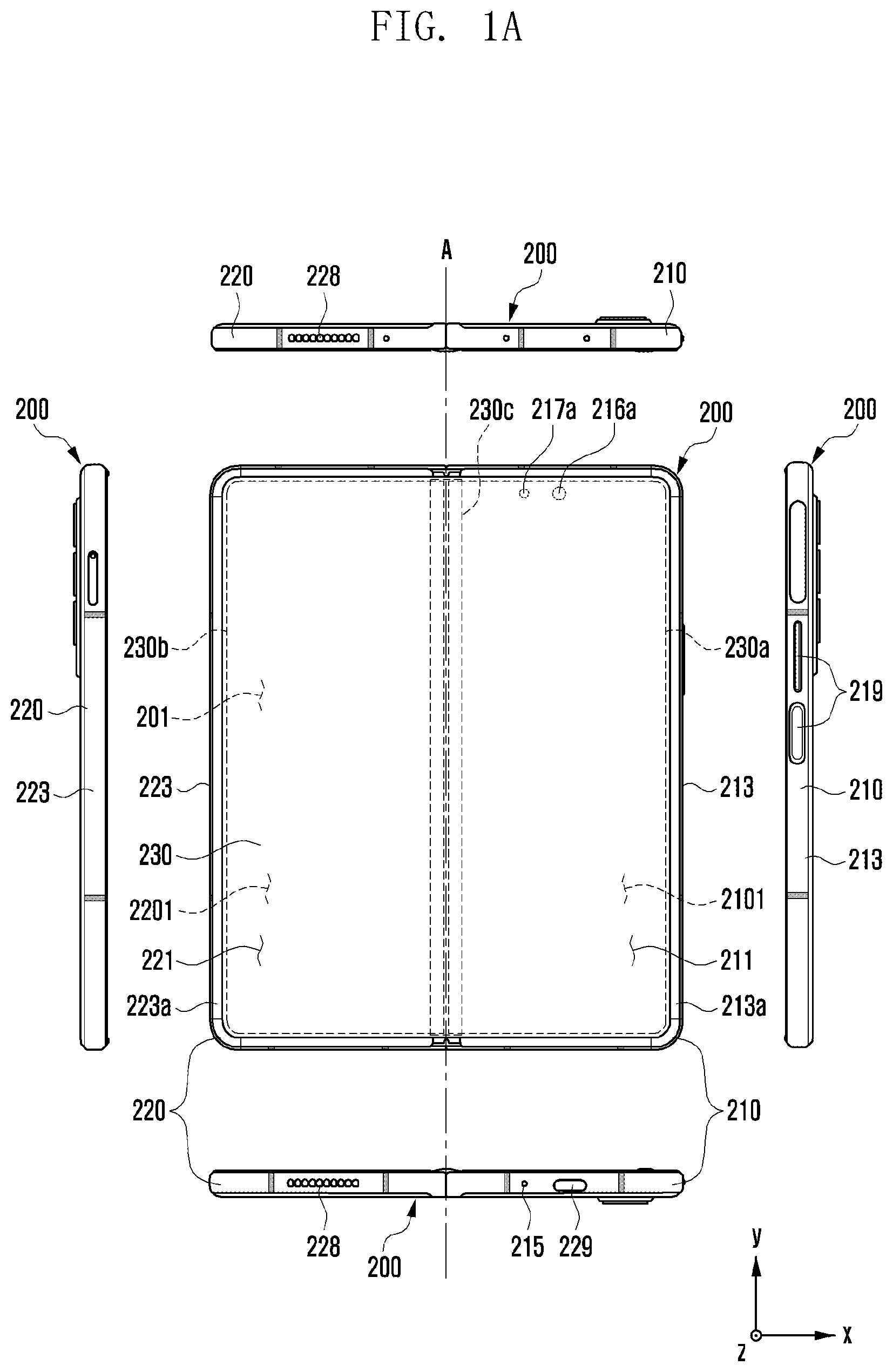 Patent US12395582 — Electronic device including waterproof structure — Figure 1