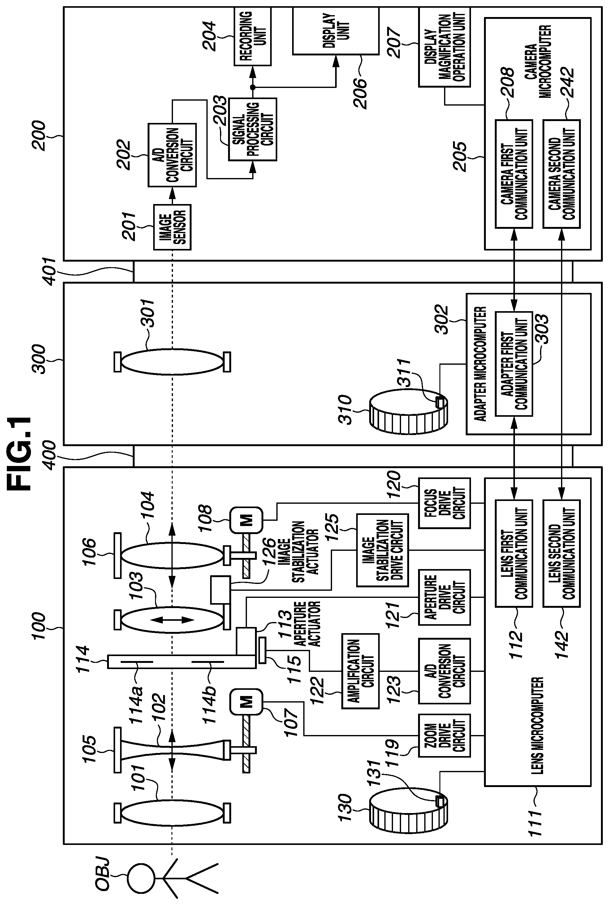 Patent US12395730 — Accessory apparatus and imaging apparatus — Figure 1