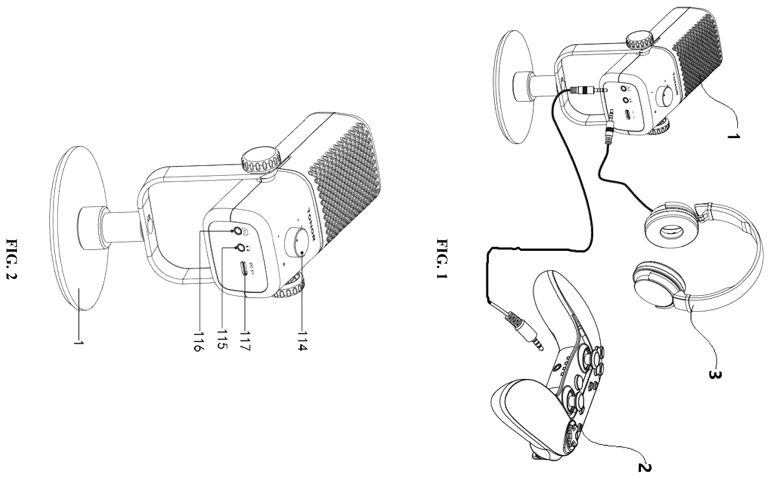 Patent US12395773 — Multi-functional microphone and voice chat device — Figure 1