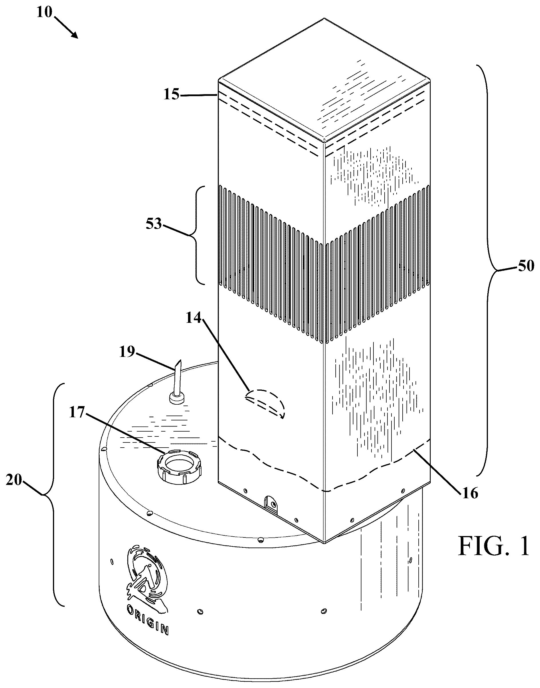 Patent US12395781 — Bollard speaker with inground subwoofer — Figure 1