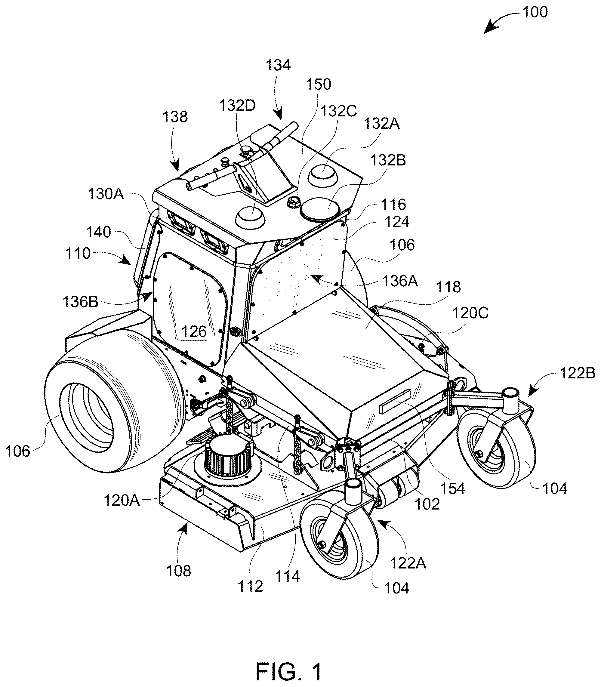 Patent US12396386 — Autonomous lawn mower — Figure 1