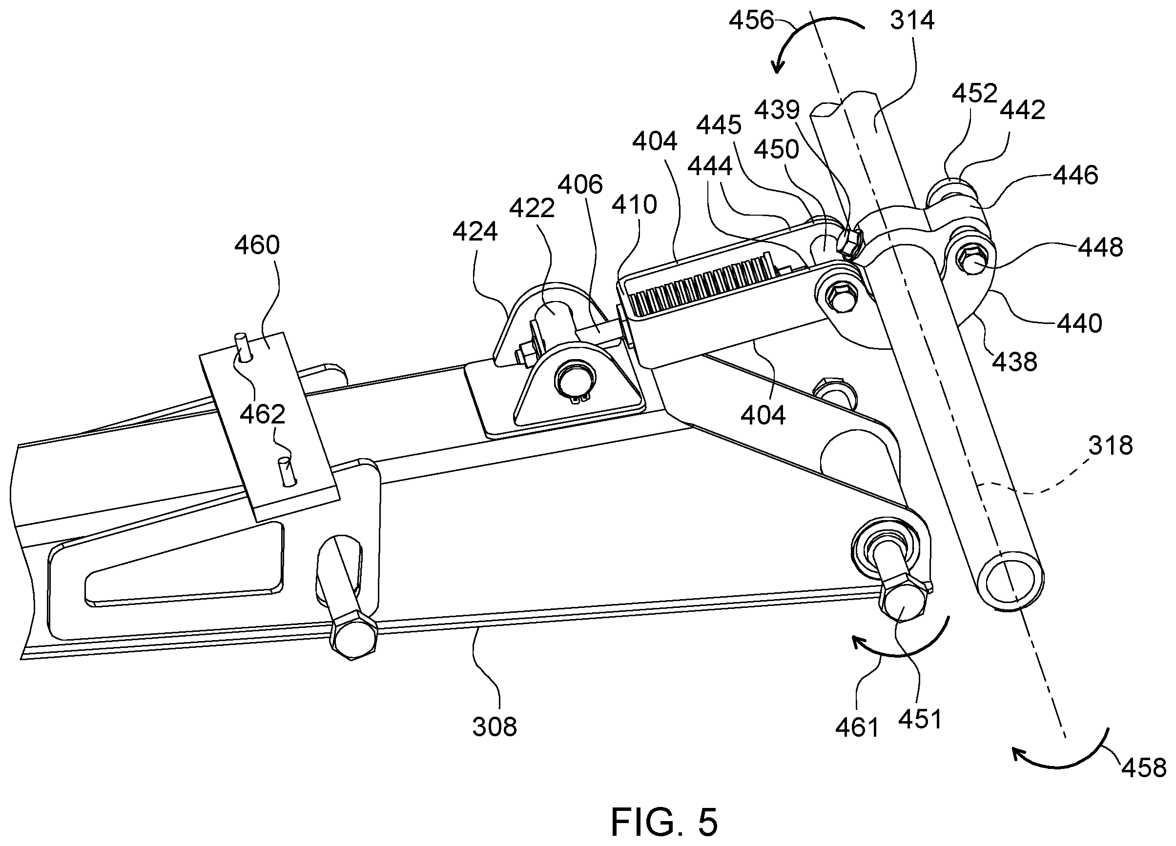 Patent US12396387 Figure 5 – Automated lockout system for header