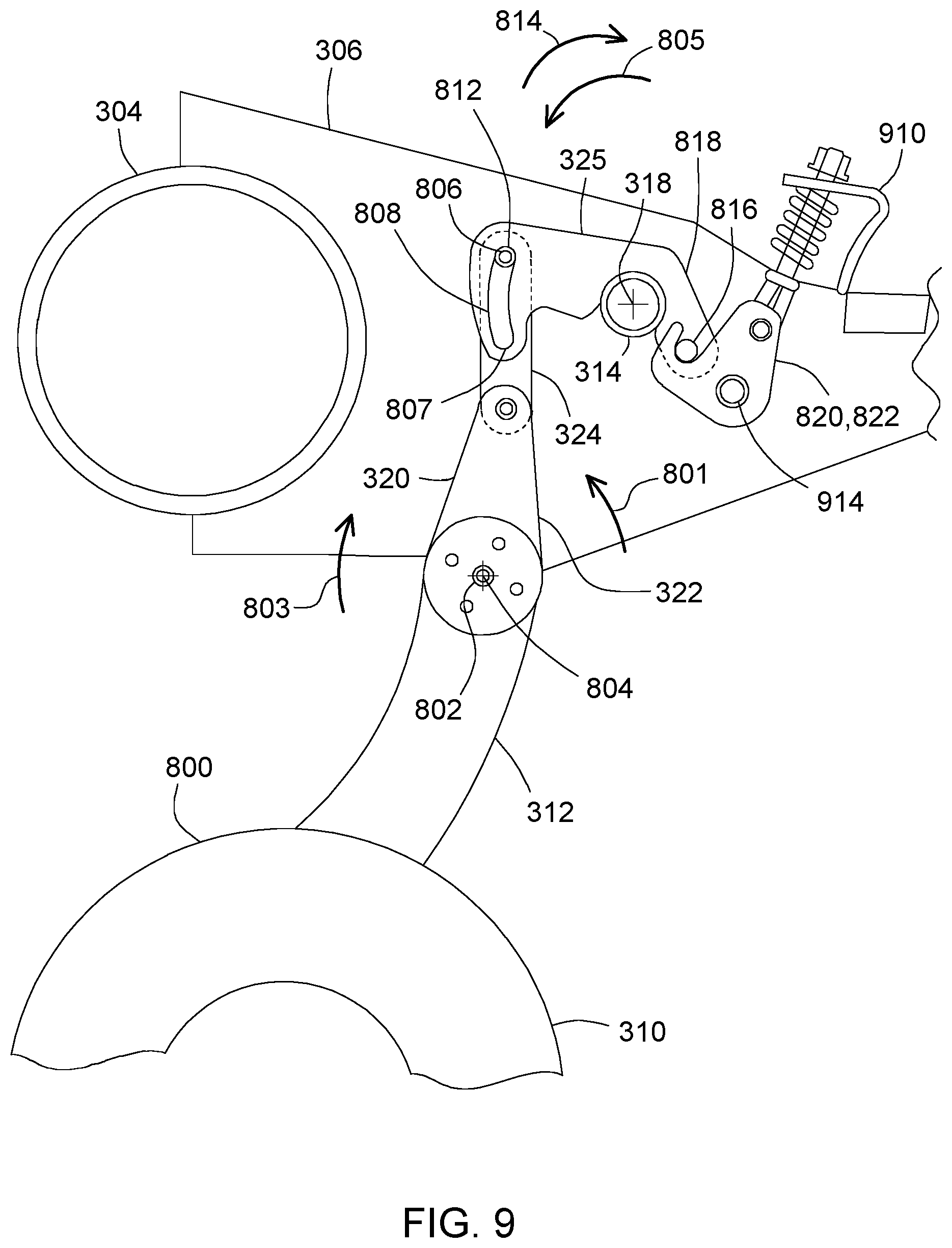Patent US12396393 Figure 9 – Automated lockout system for header