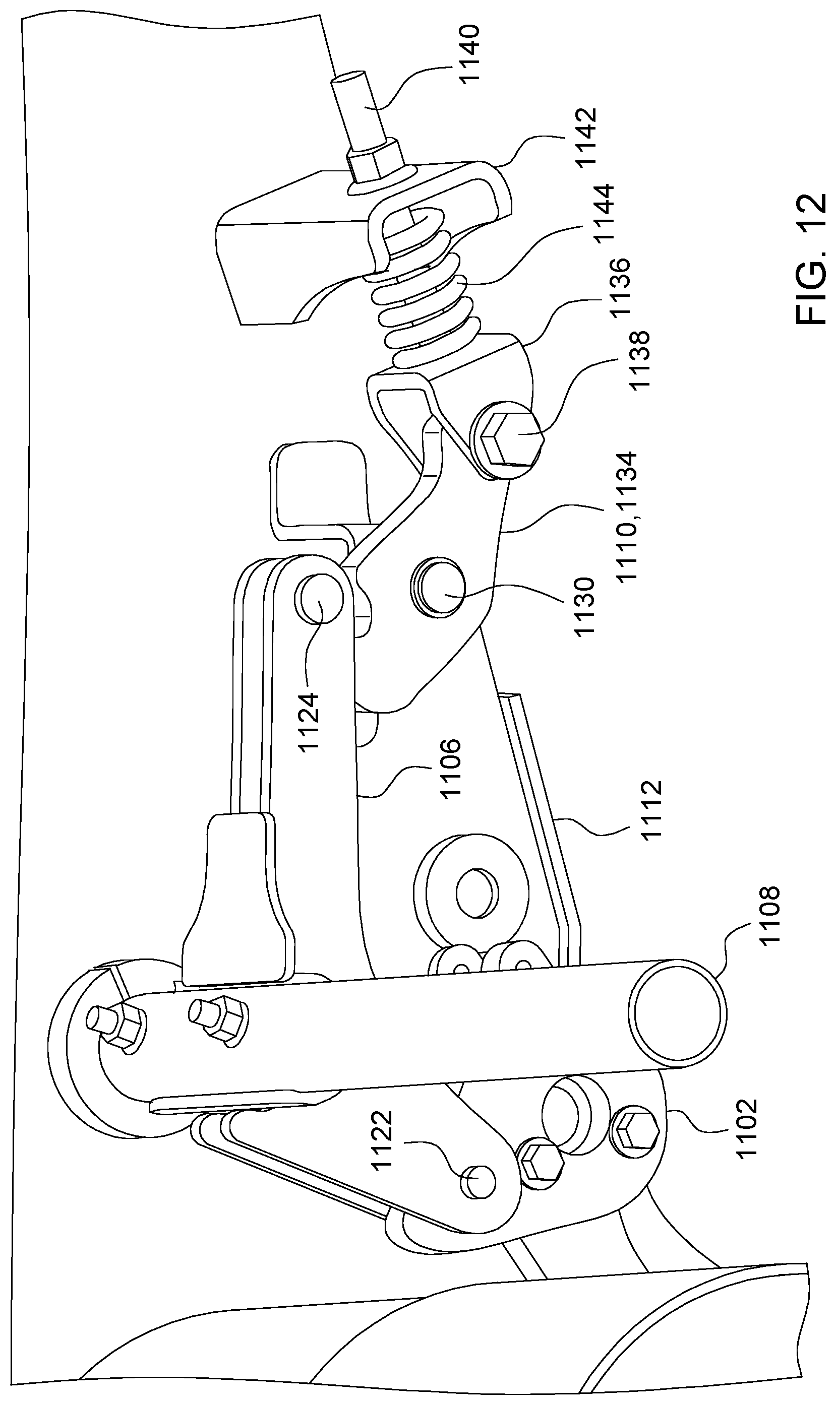 Patent US12396393 Figure 12 – Automated lockout system for header