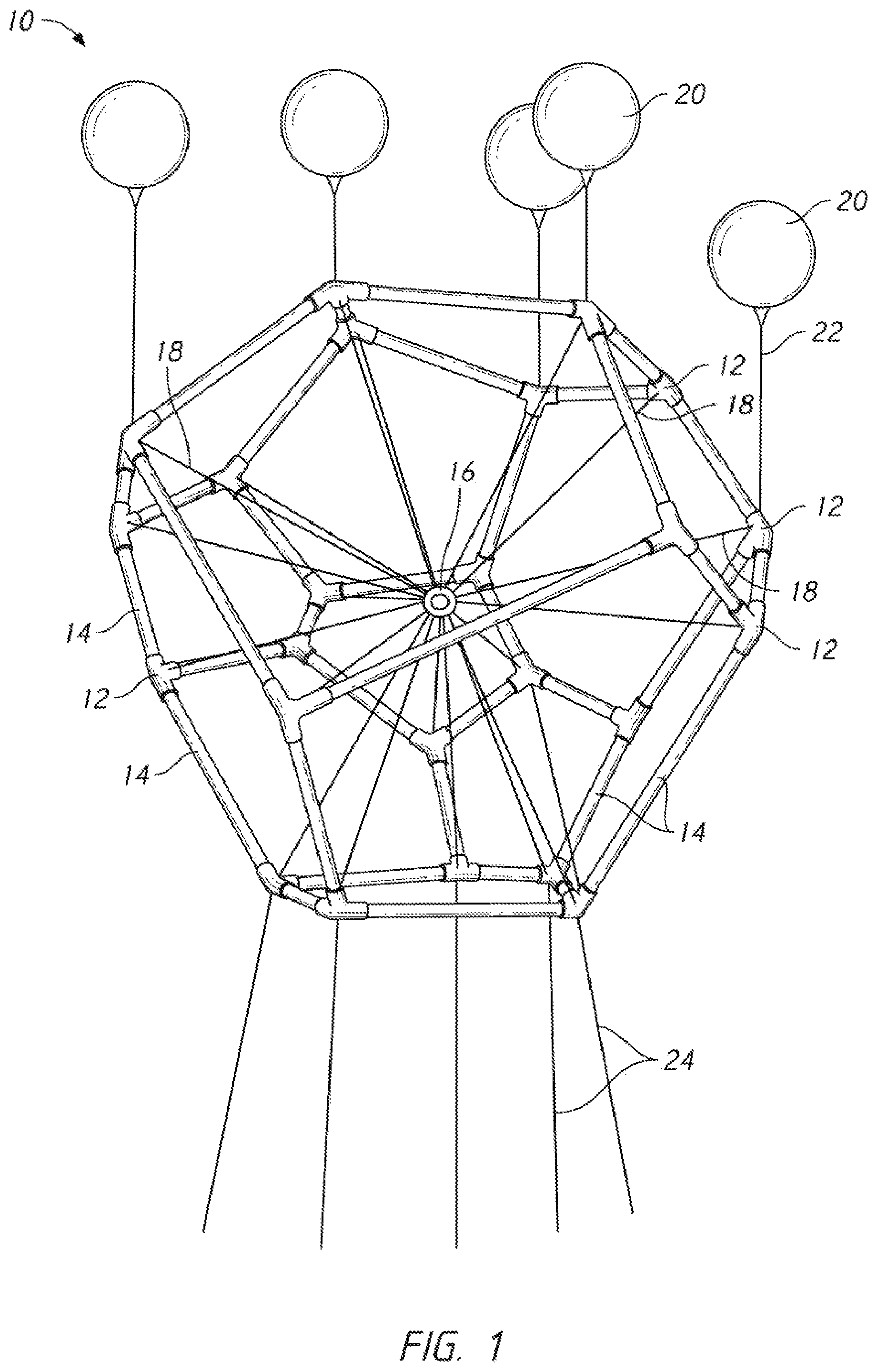 Patent US12396441 Figure 1 – Biomimetic sentinel reef structures for optical sensing and communications