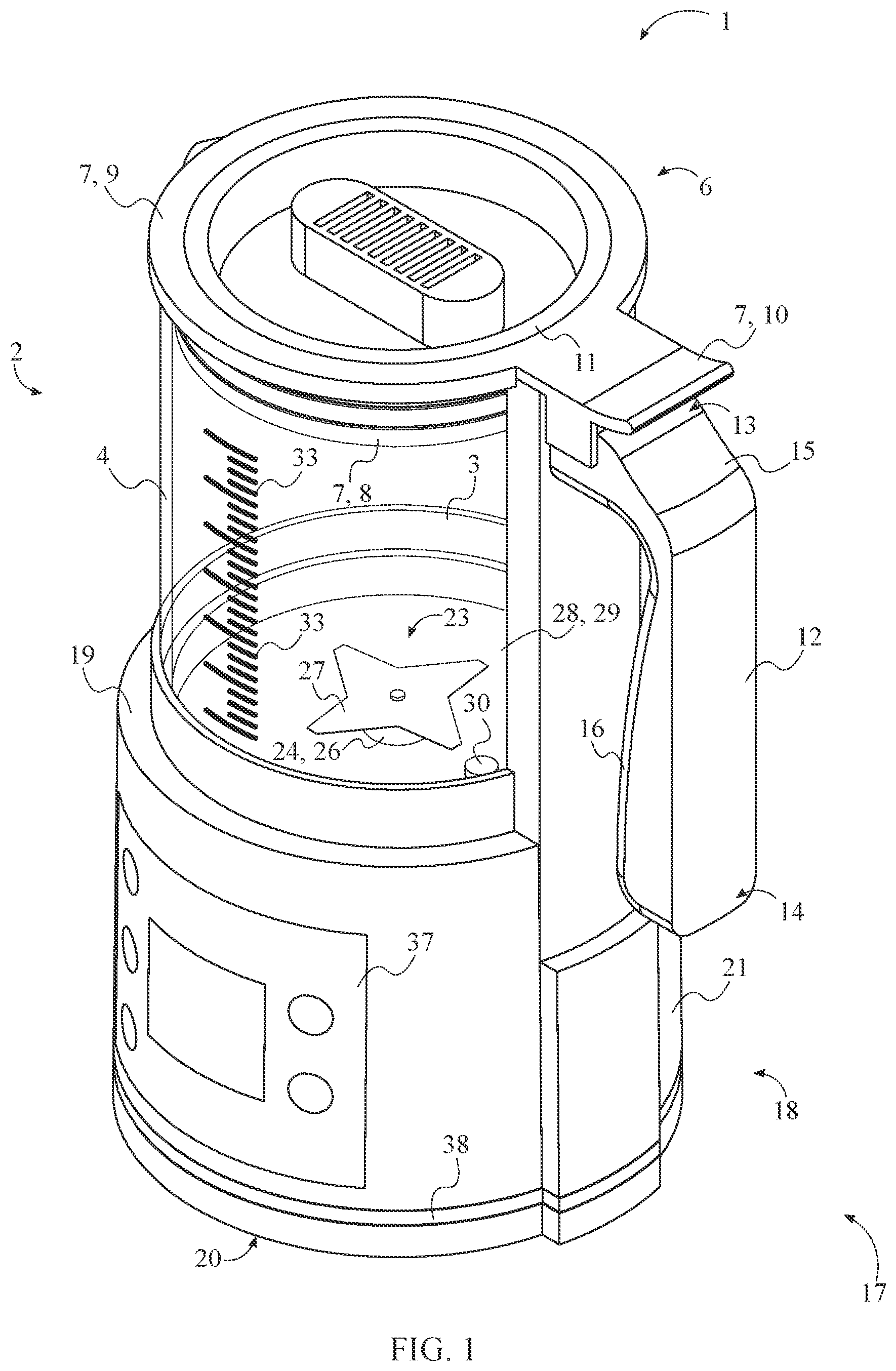 Patent US12396467 — Herbal infusion and decarboxylation device — Figure 1