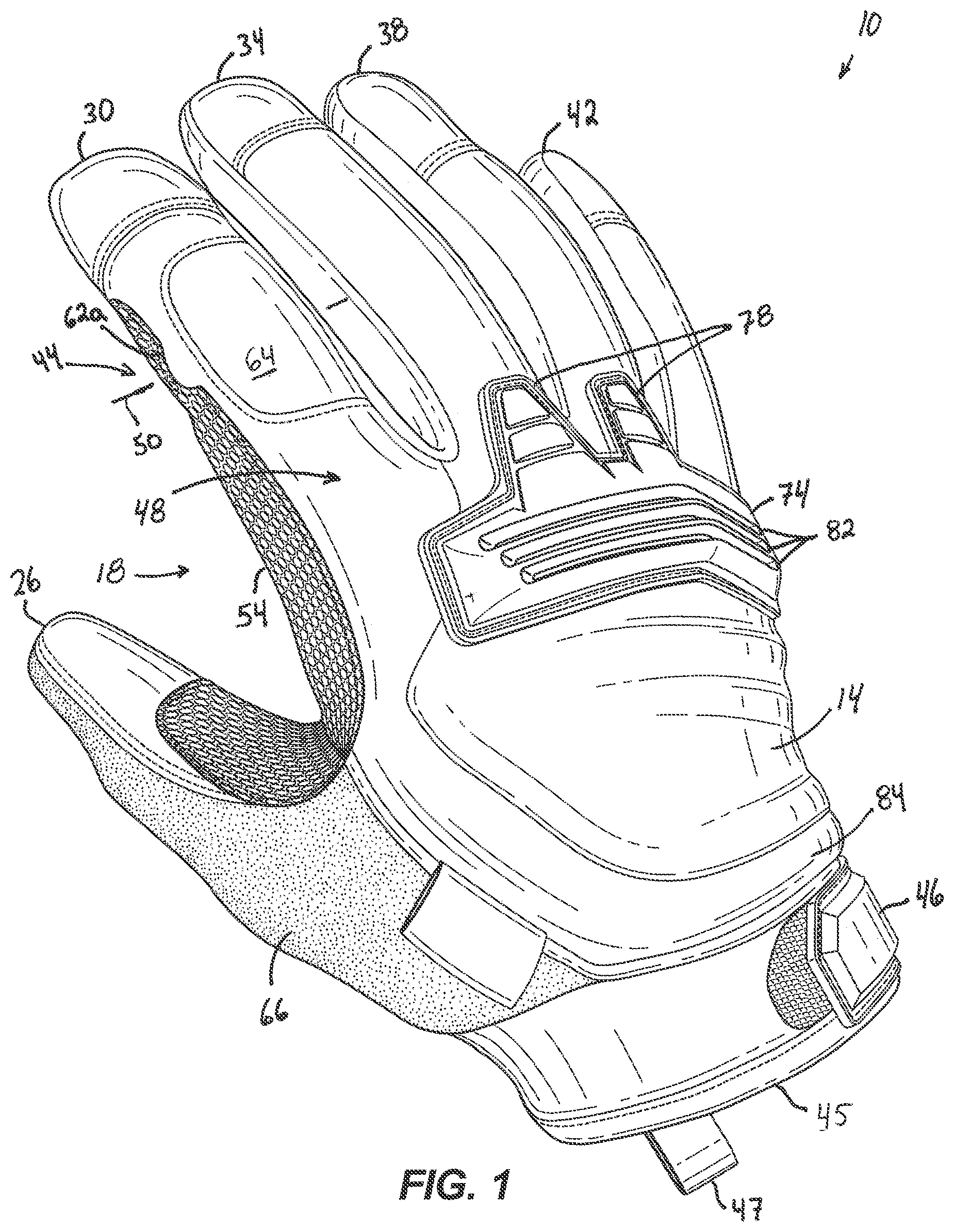 Patent US12396501 — Glove — Figure 1