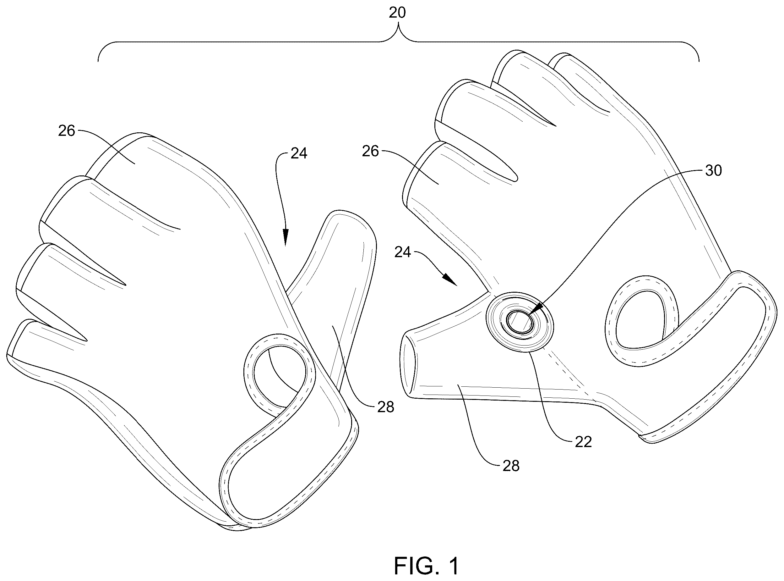 Patent US12396502 — Self defense glove — Figure 1