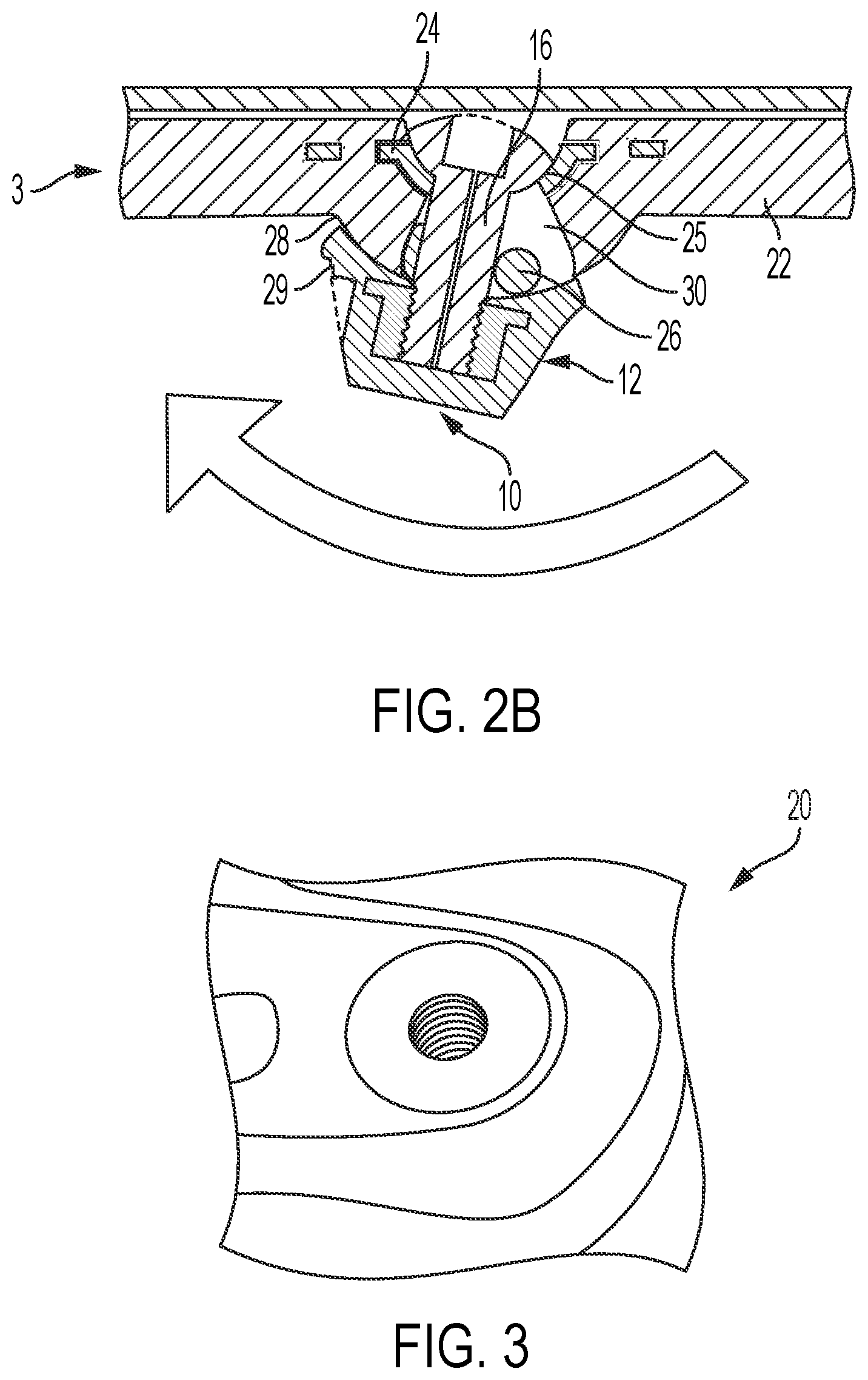 Patent US12396522 Figure 2 – Deflectable cleat system for footwear