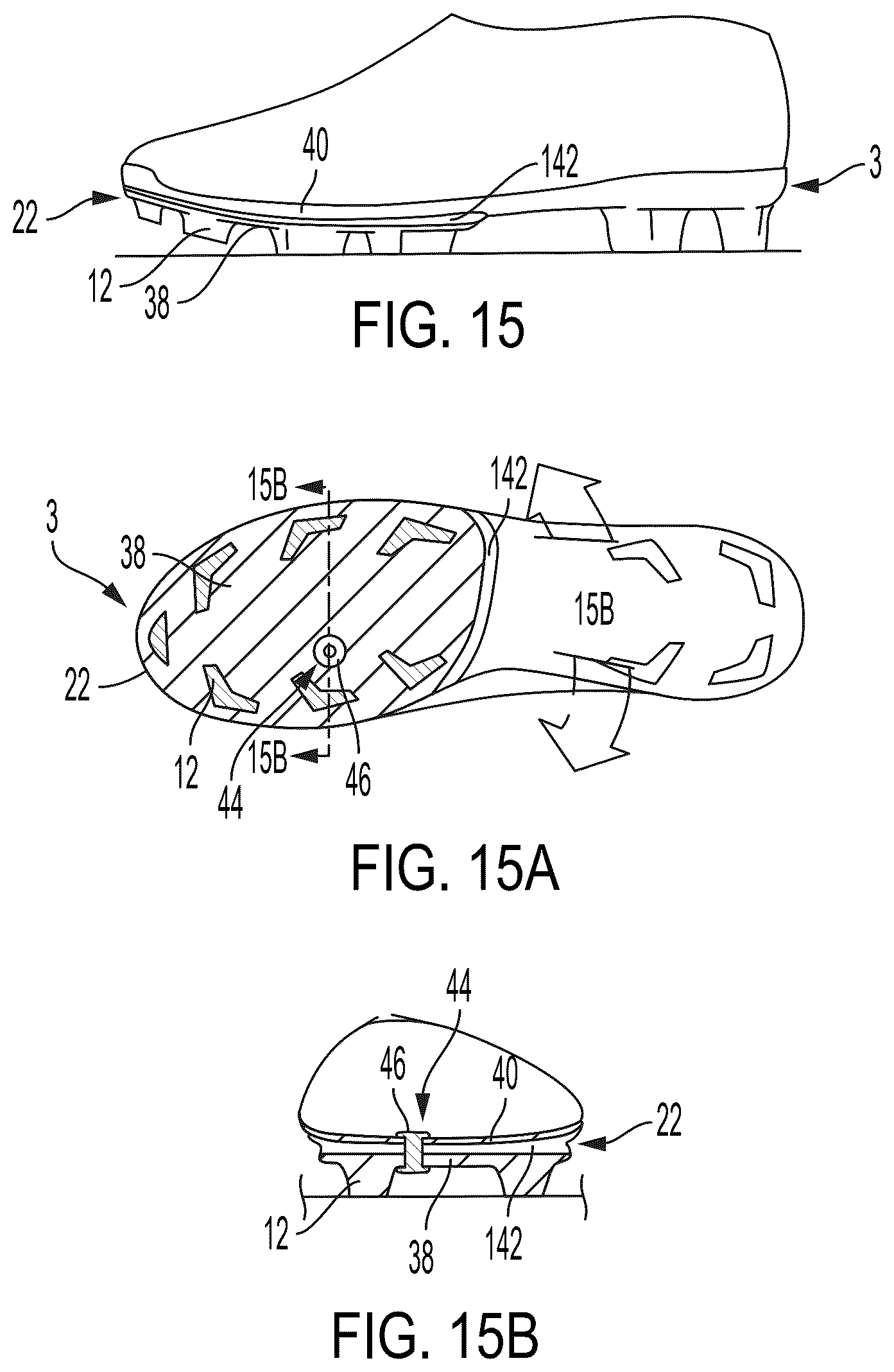 Patent US12396522 Figure 11 – Deflectable cleat system for footwear