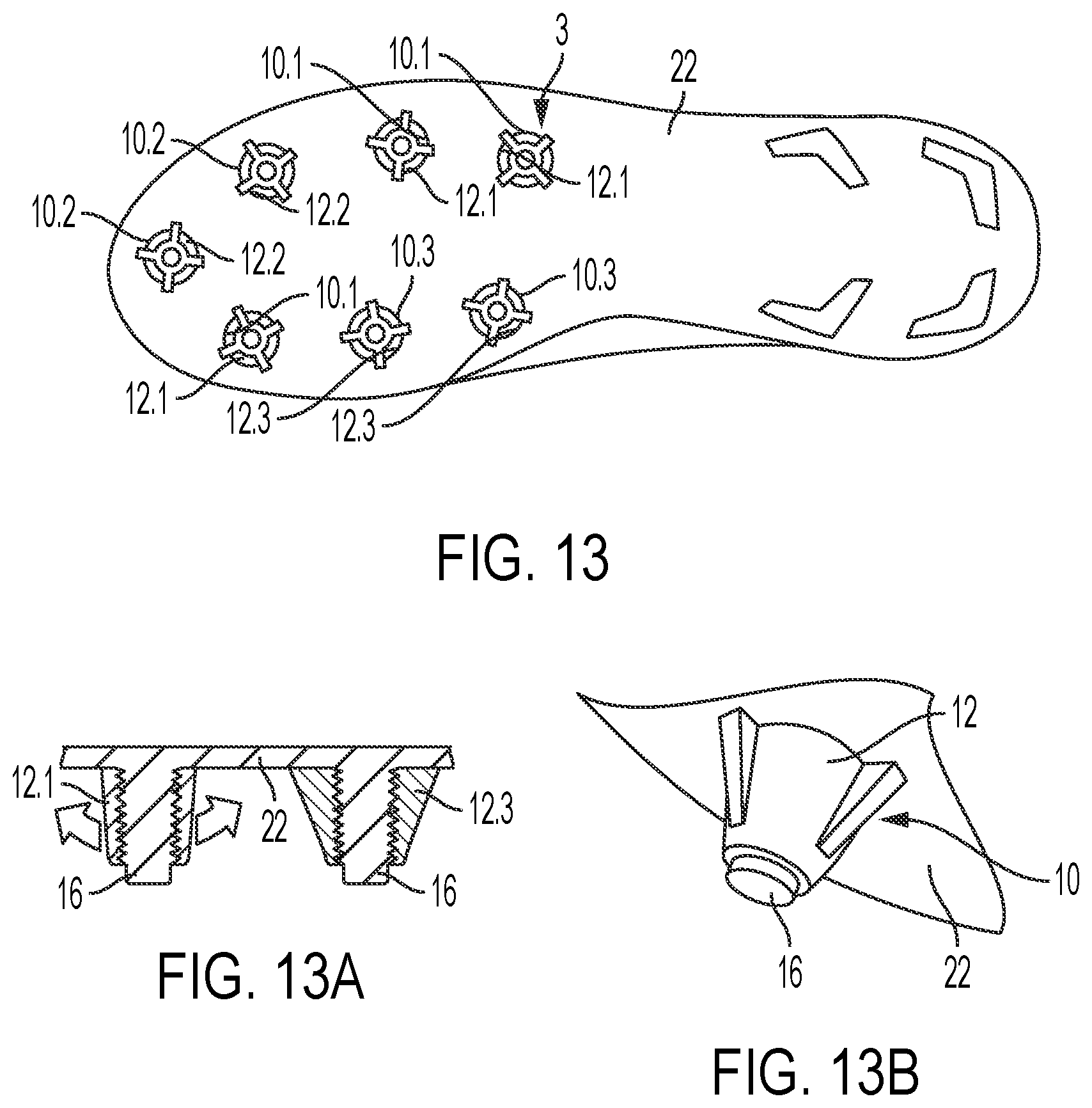 Patent US12396523 Figure 9 – Deflectable cleat system for footwear