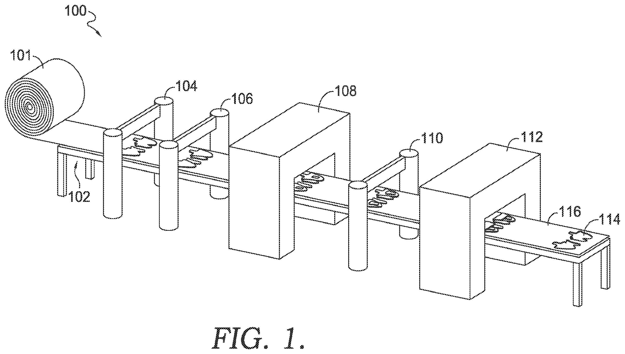 Patent US12396524 Figure 1 – Footwear manufacturing with a nested flat pattern upper